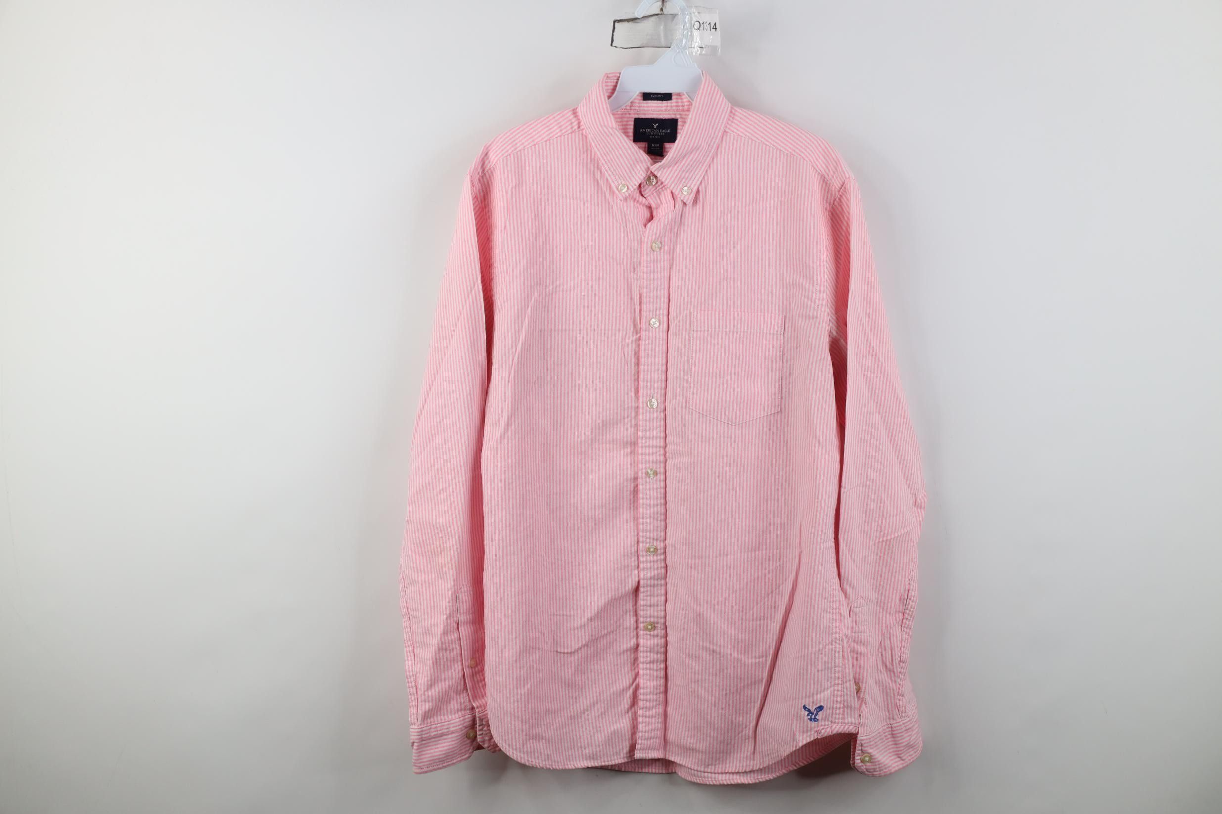 American Eagle Outfitters American Eagle Outfitters Striped Collared Button Down Shirt Size US M / EU 48-50 / 2 - 1 Thumbnail