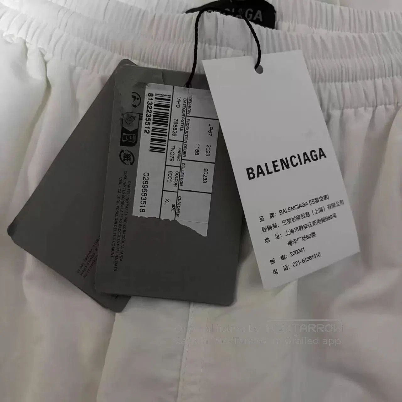 Balenciaga White Casual Pants with Side Brand Lettering. Size US 36 / EU 52 - 4 Thumbnail