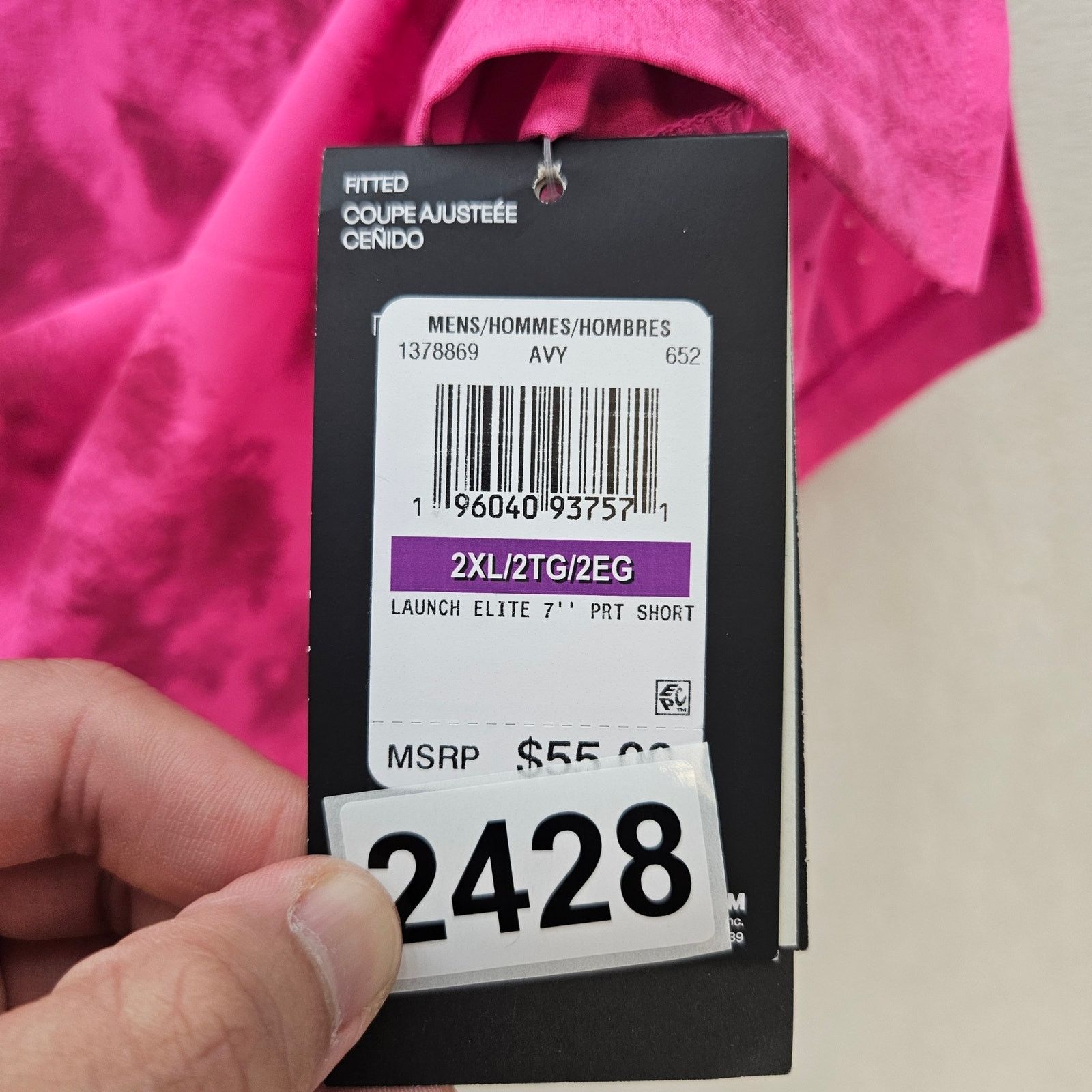 Under Armour UNDER ARMOUR MEN'S XXL PINK LAUNCH ELITE 7" RUN SHORTS NWT Size US 39 - 5 Thumbnail