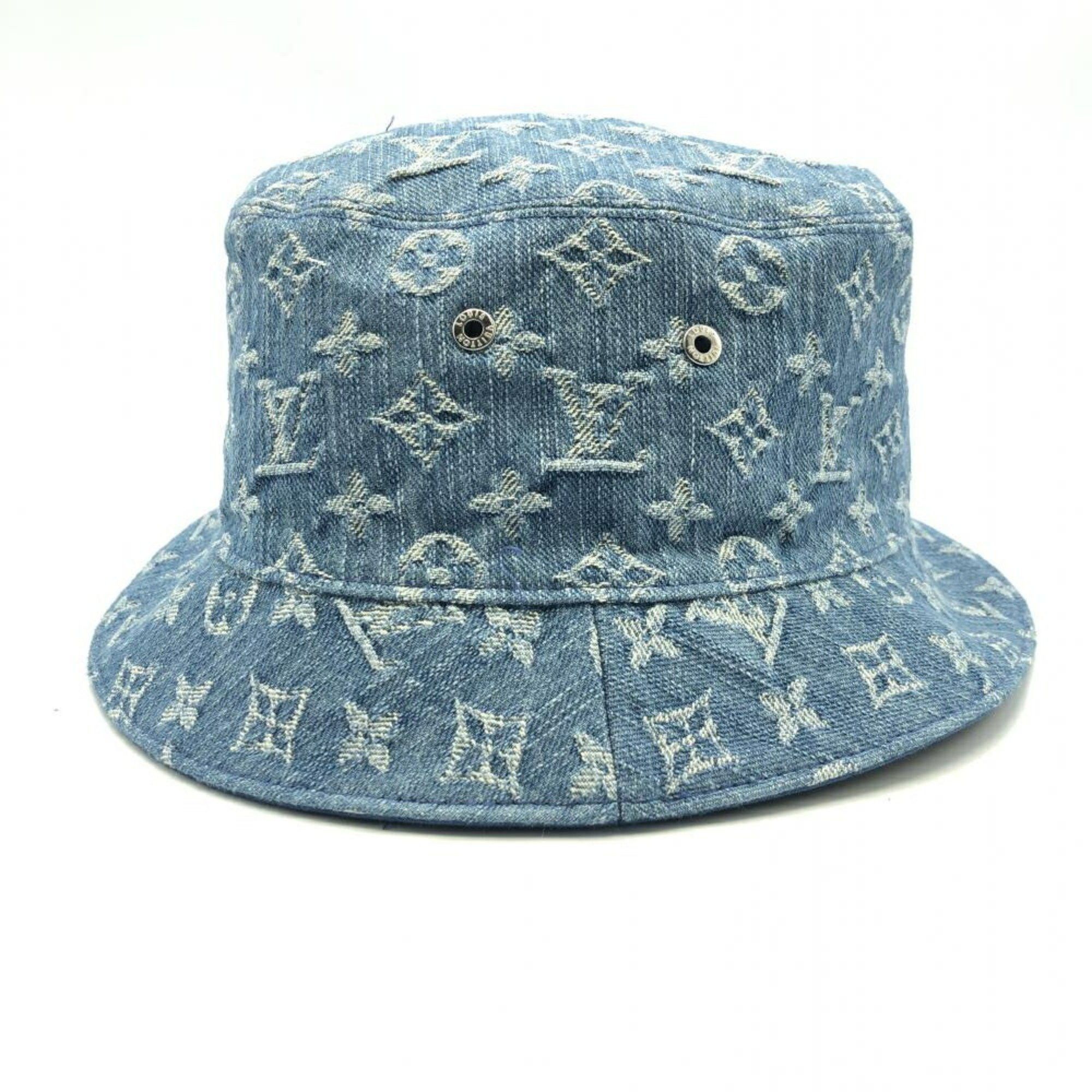 image of Louis Vuitton Bucket Hat Monogram Essential S00 Blue M78773 Louis Vuitton, Women's