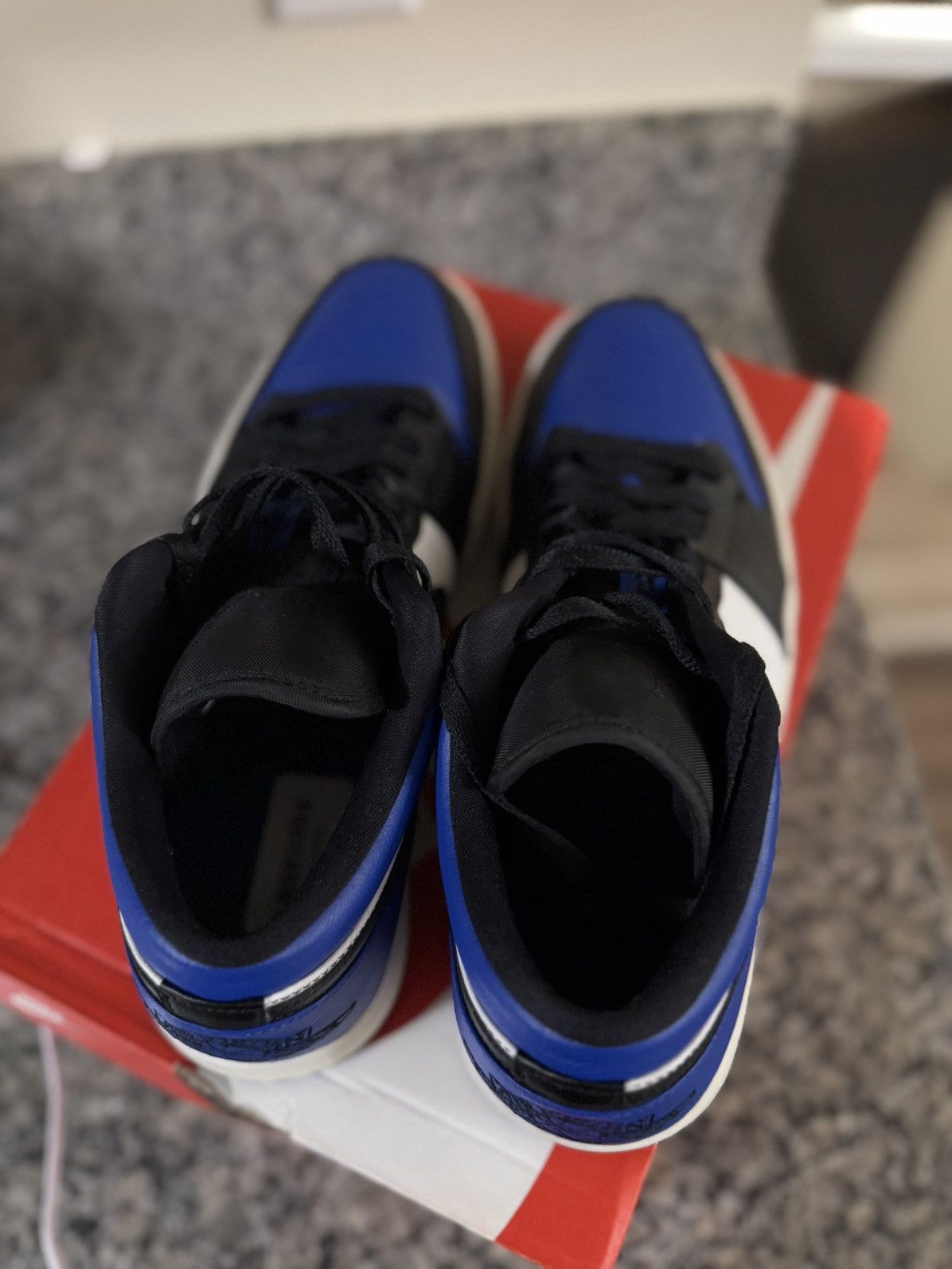 Jordan Brand × Nike Jordan 1 Low Top Blue 2019 Size 11.5 Replacement Box Size US 11.5 / EU 44-45 - 6 Thumbnail