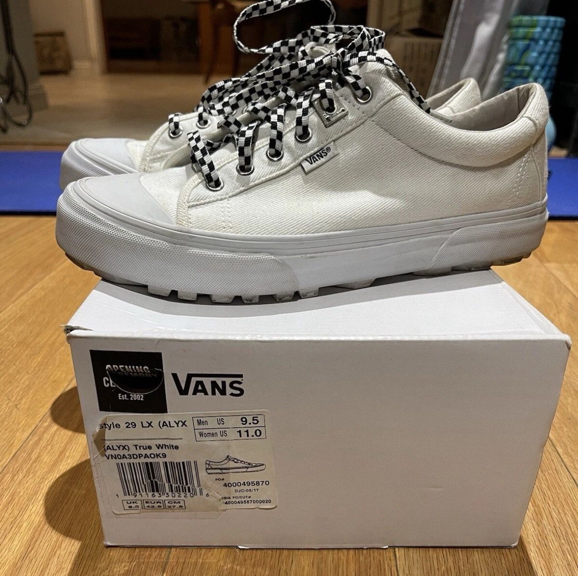Vans alyx style 29 lx white size 9.5 worn twice