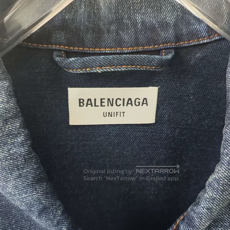 Balenciaga Balenciaga Embroidered Logo Blue Denim Jacket Size US XS / EU 42 / 0 - 3 Thumbnail