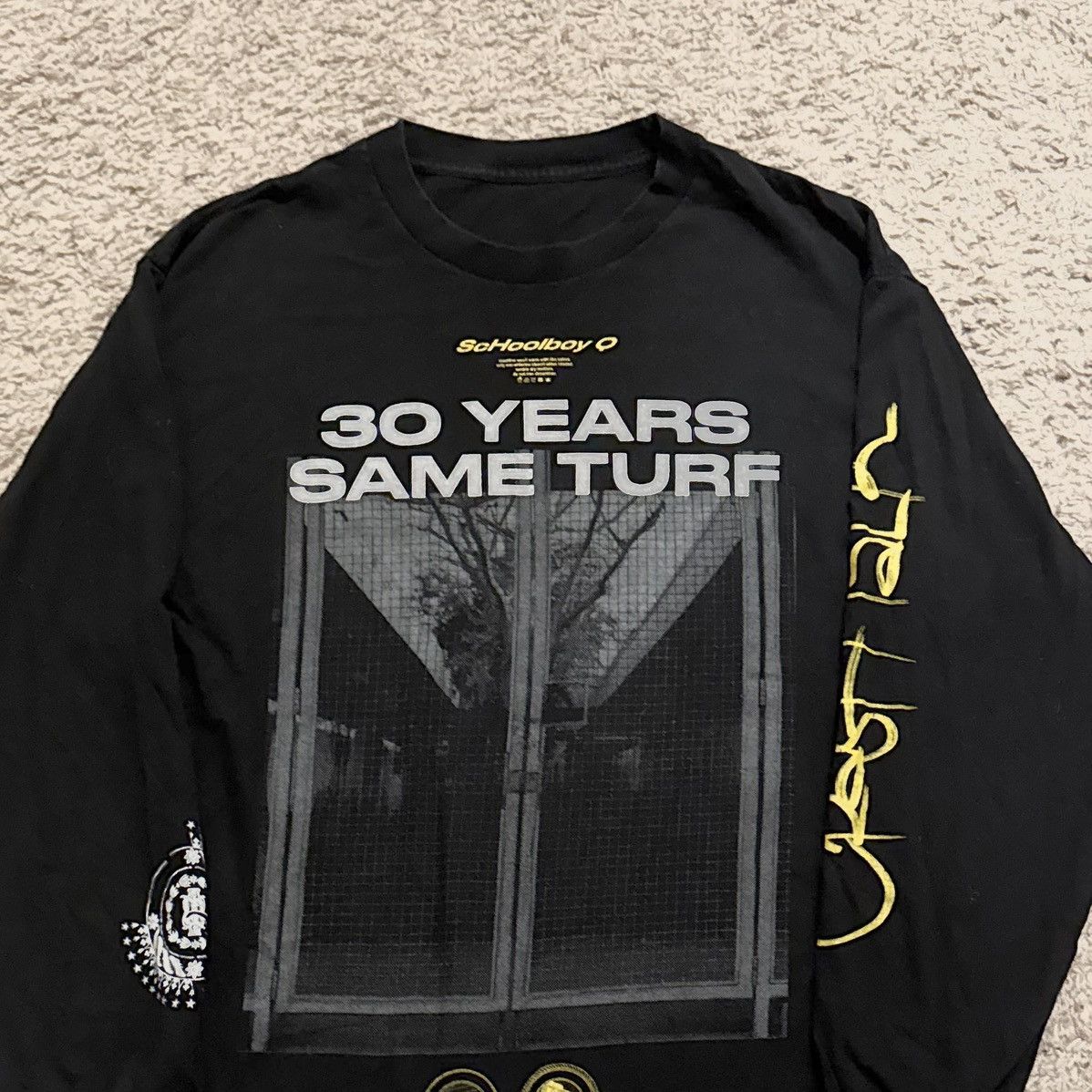Rap Tees Schoolboy Q 30 Years Same Turf Long Sleeve Tee Size US XL / EU 56 / 4 - 2 Thumbnail