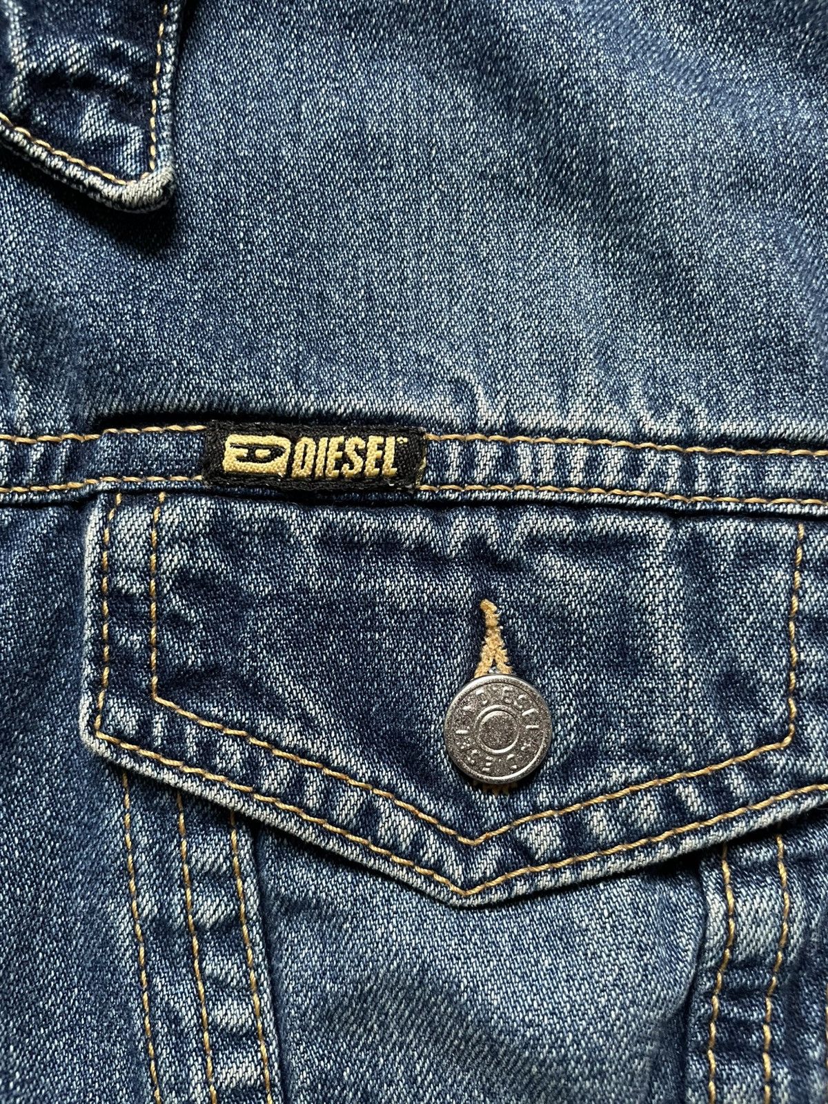 Diesel × Vintage Vintage Archive Diesel Women’s Denim Jacket Logo XL Blue Size XL / US 12-14 / IT 48-50 - 3 Thumbnail