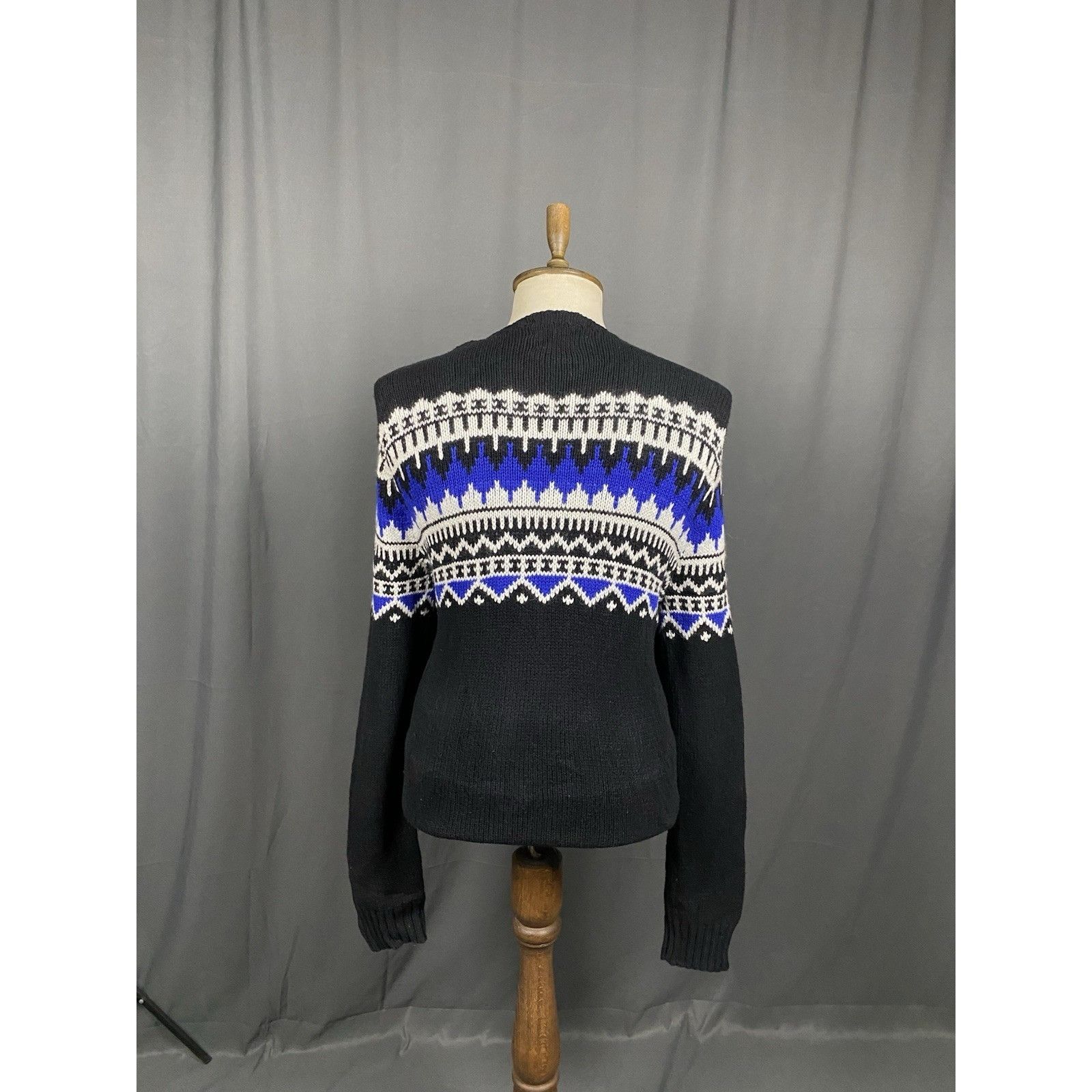 Polo Ralph Lauren Polo Ralph Lauren VTG Heavy Knitted Men's Black Crewneck Swe Size US XL / EU 56 / 4 - 7 Thumbnail