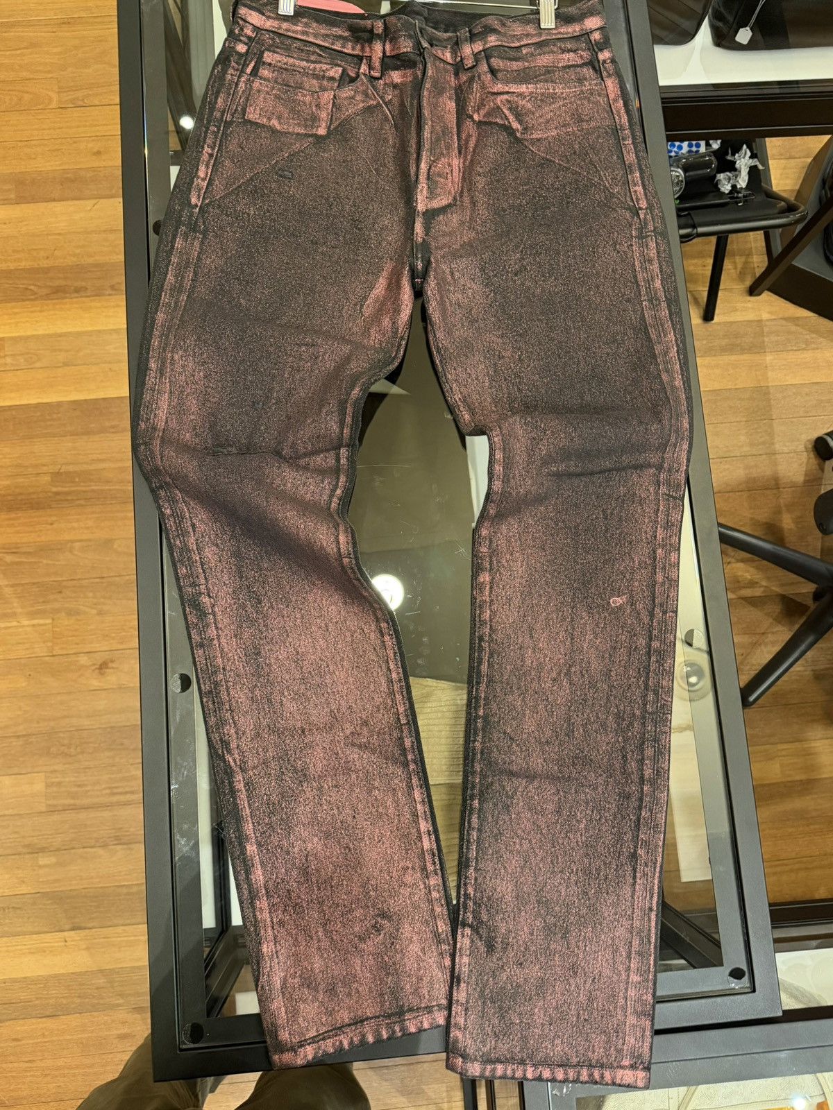 Sp5der Sp5der Metallic Wash Black Denim Jeans Size US 34 / EU 50 - 4 Thumbnail