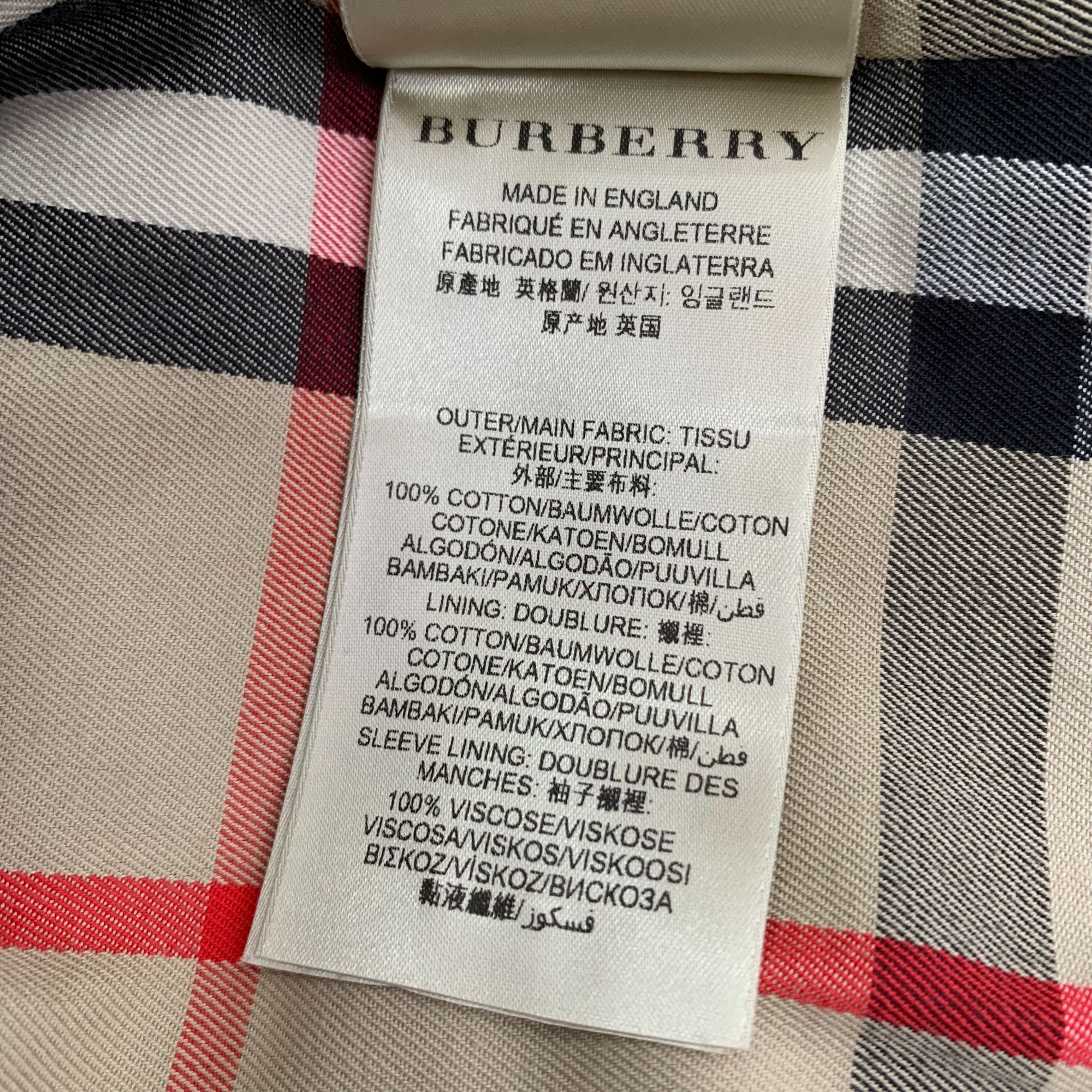 Burberry Burberry Brown Cotton Double-Breasted Belted Trench Coat (Si Size US S / EU 44-46 / 1 - 6 Thumbnail