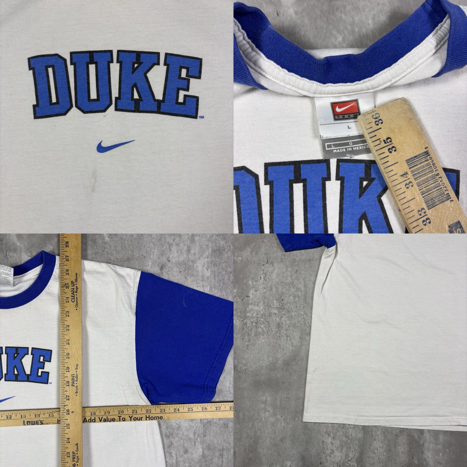 Nike VINTAGE Duke Blue Devils Nike Shirt L White 90s Graphic Tee College Basketball Swoosh Logo Size US L / EU 52-54 / 3 - 8 Thumbnail