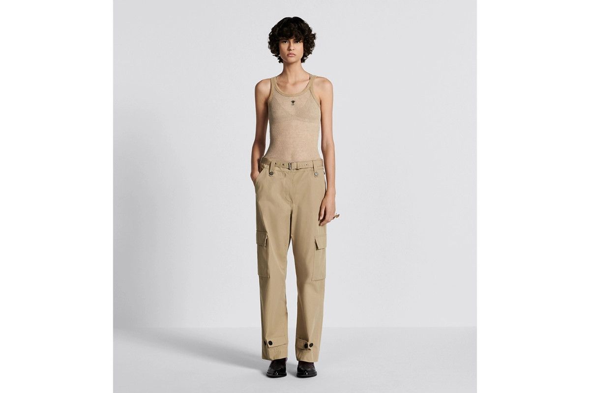 Dior o1bcso1str0225 Belted Cargo Pants in Beige Size 26" / US 2 / IT 38 - 4 Thumbnail
