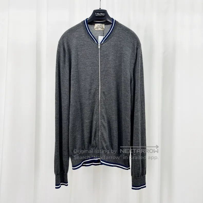 Hermes Hermes Cashmere Zip-Up Knit Jacket Size US XL / EU 56 / 4 - 1 Thumbnail