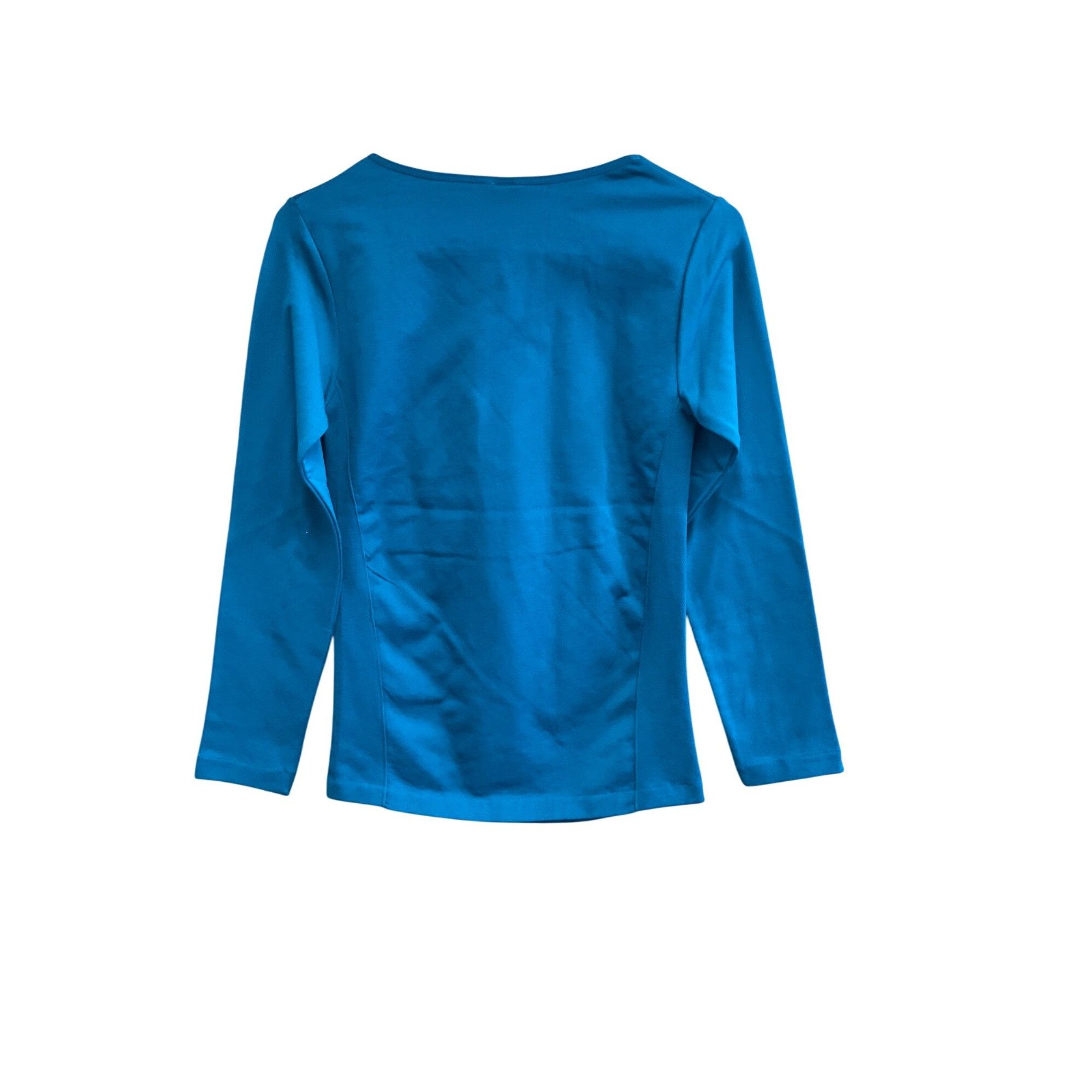 Other Womens Teal Long Sleeve Top Round Neck One Size Fits All Cas Size ONE SIZE - 3 Thumbnail