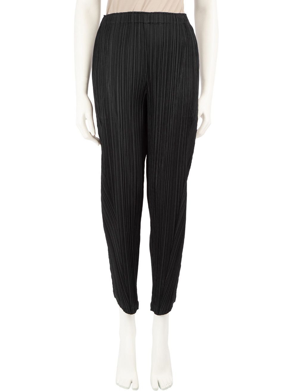 Issey Miyake Black Pleated Trousers Size 32" / US 10 / IT 46 - 1 Thumbnail