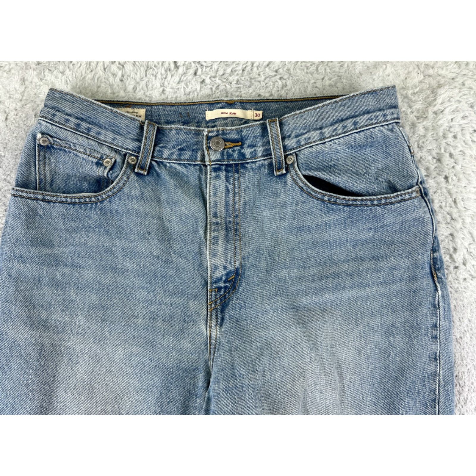Levi's Levis Jeans Womens Blue Denim 30 Regular 5-Pocket Stretch Distressed High Rise Medium Wash Vintage: No Size 30" / US 8 / IT 44 - 4 Thumbnail