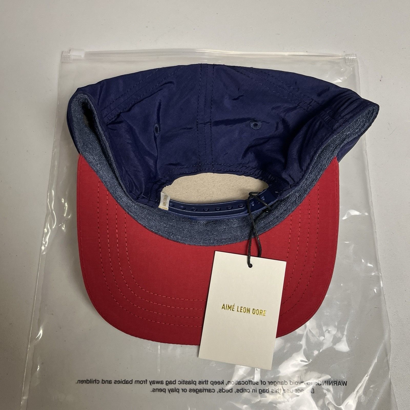 Aime Leon Dore Aime Leon Dore Unisphere Hat Navy Red Snapback Summer Nylon Size ONE SIZE - 2 Thumbnail