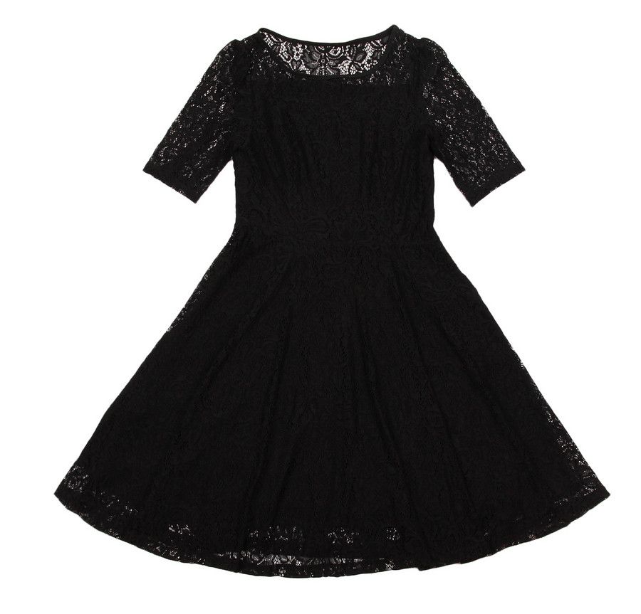 Other Round neck short sleeves black lace women dress Size M / US 6-8 / IT 42-44 - 1 Thumbnail