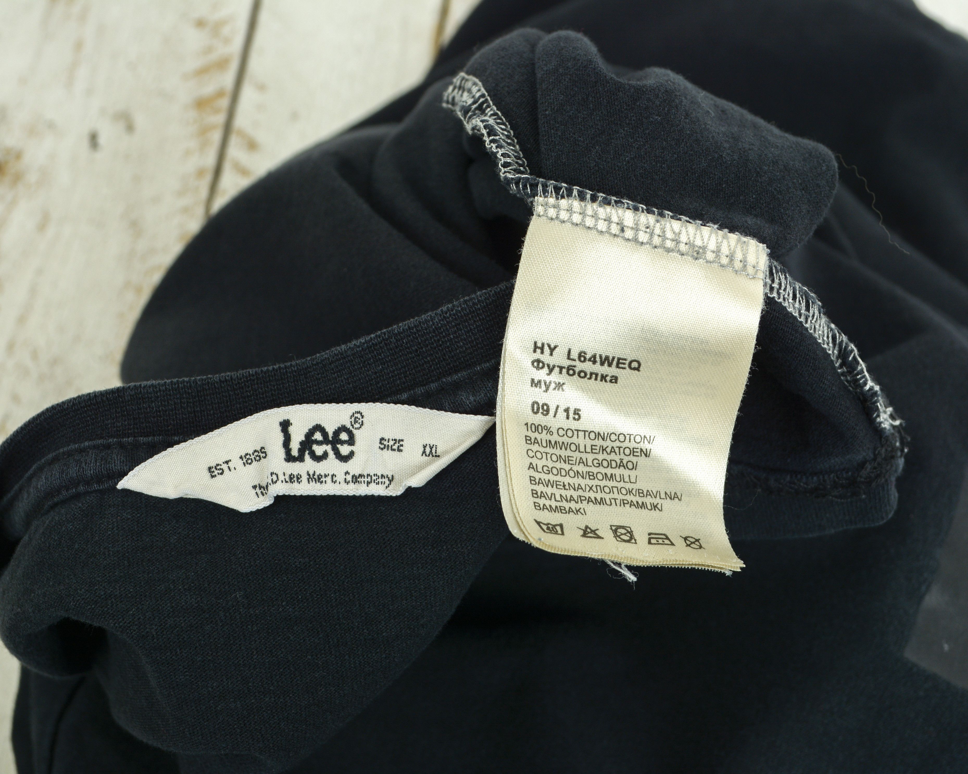 Lee 2XL T-Shirt Black Cotton Short Sleeved Crew Neck Top Size US XXL / EU 58 / 5 - 6 Thumbnail
