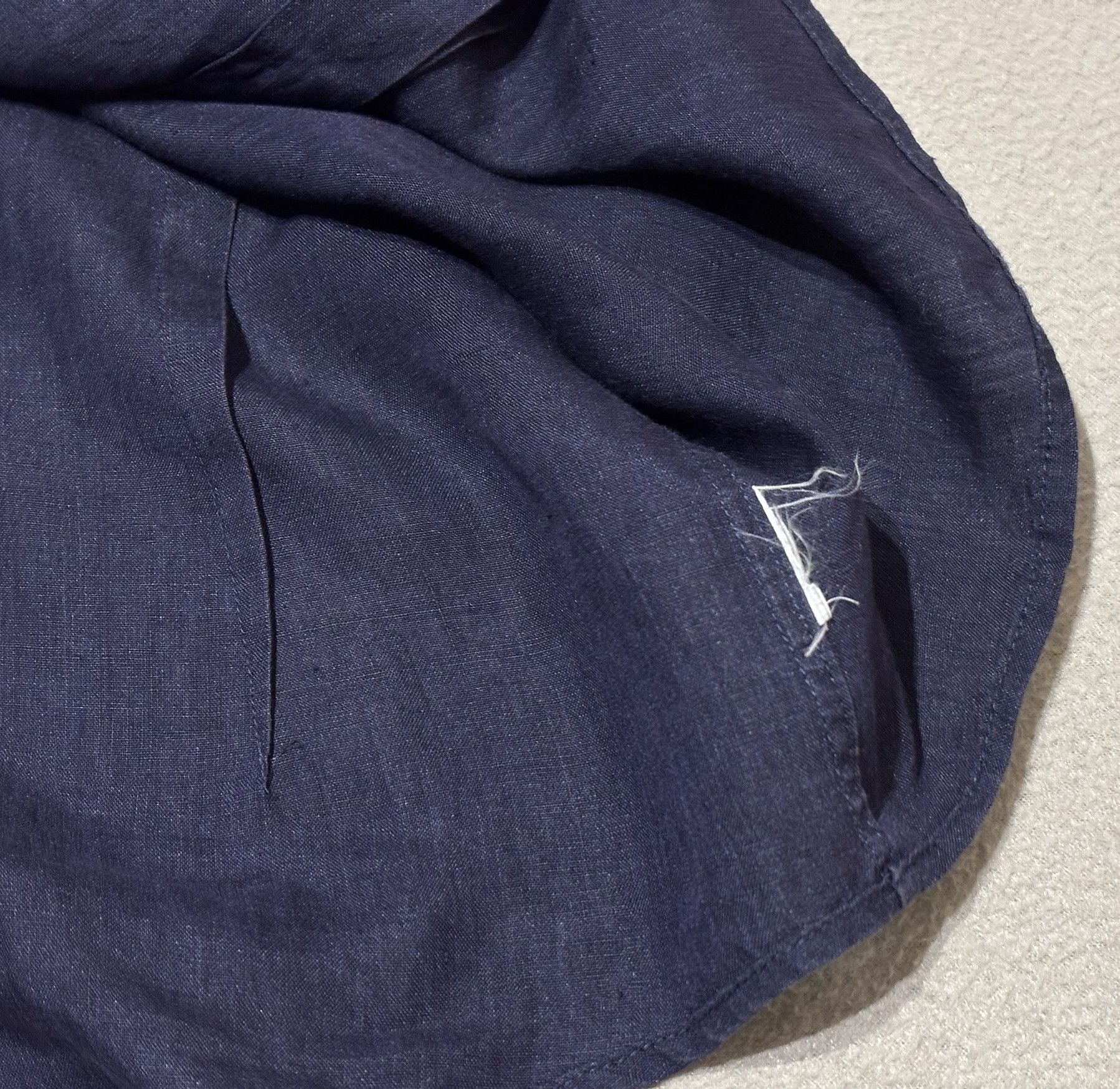 Eton Eton Slim Shirt Navy 100% Linen Size 40 Size US L / EU 52-54 / 3 - 13 Thumbnail