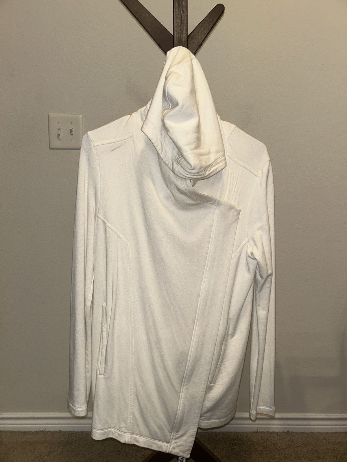 Helmut Lang Asymmetrical Zip Villous Hoodie Size US S / EU 44-46 / 1 - 2 Thumbnail