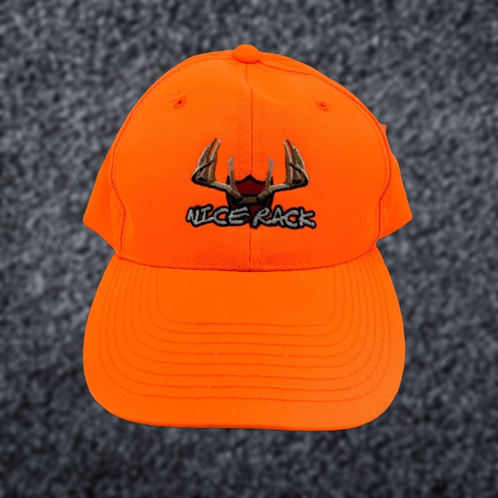 Vintage Signatures Orange Nice Rack Safety Adjustable Snapback Cap One Size Fits Most Men Hat Outdoor All Season Womens? Size ONE SIZE - 1 Thumbnail