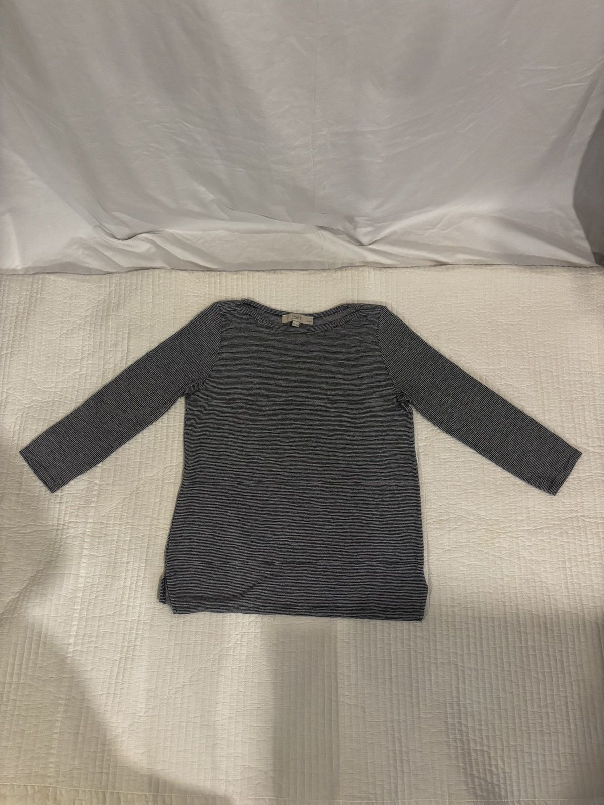 Loft Black & white 3/4 sleeves Top.wt693 Size S / US 4 / IT 40 - 9 Thumbnail