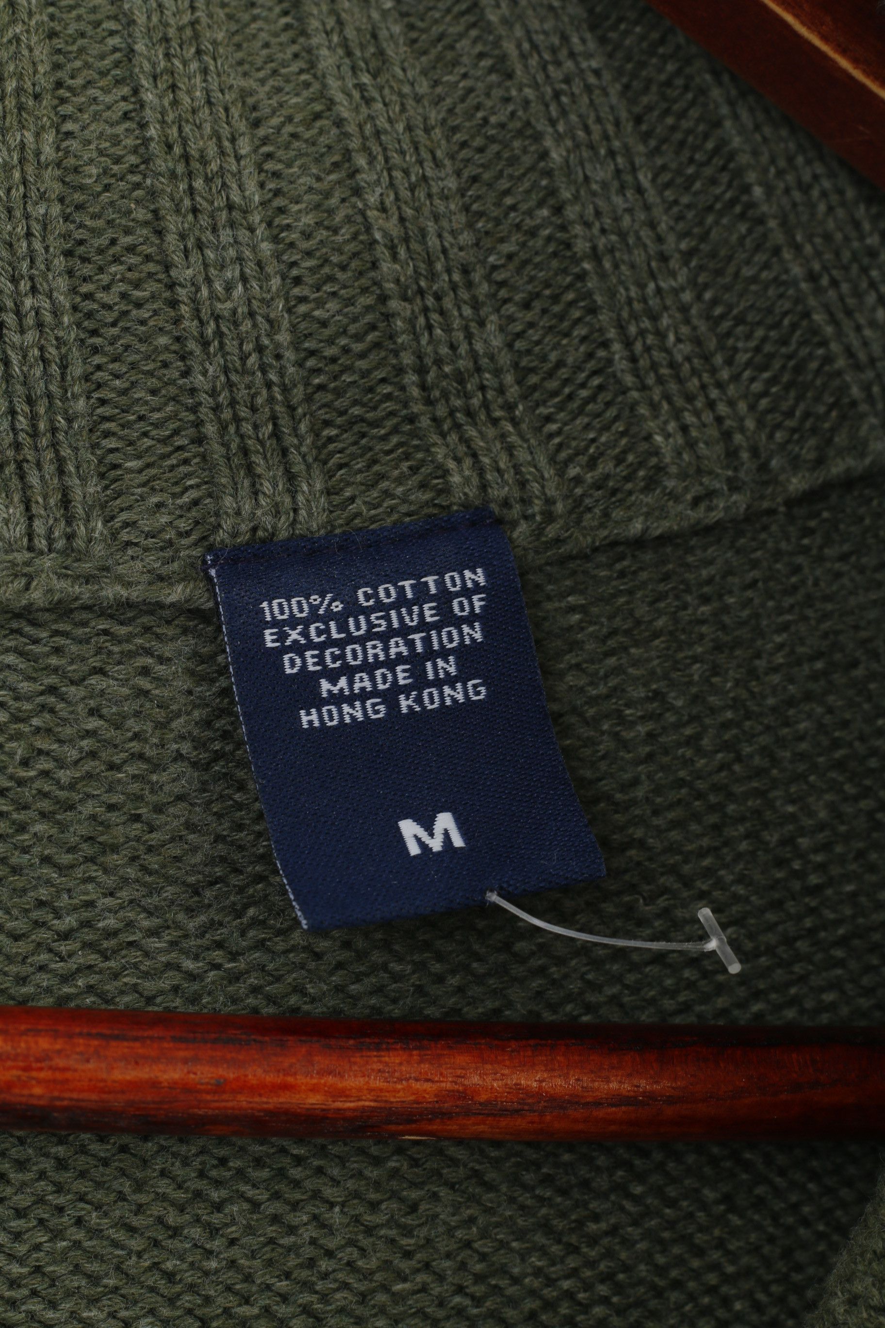Chaps × Vintage Chaps Men M Jumper Green Cotton Bottoms Collar Sweater 4017 Size US M / EU 48-50 / 2 - 6 Thumbnail