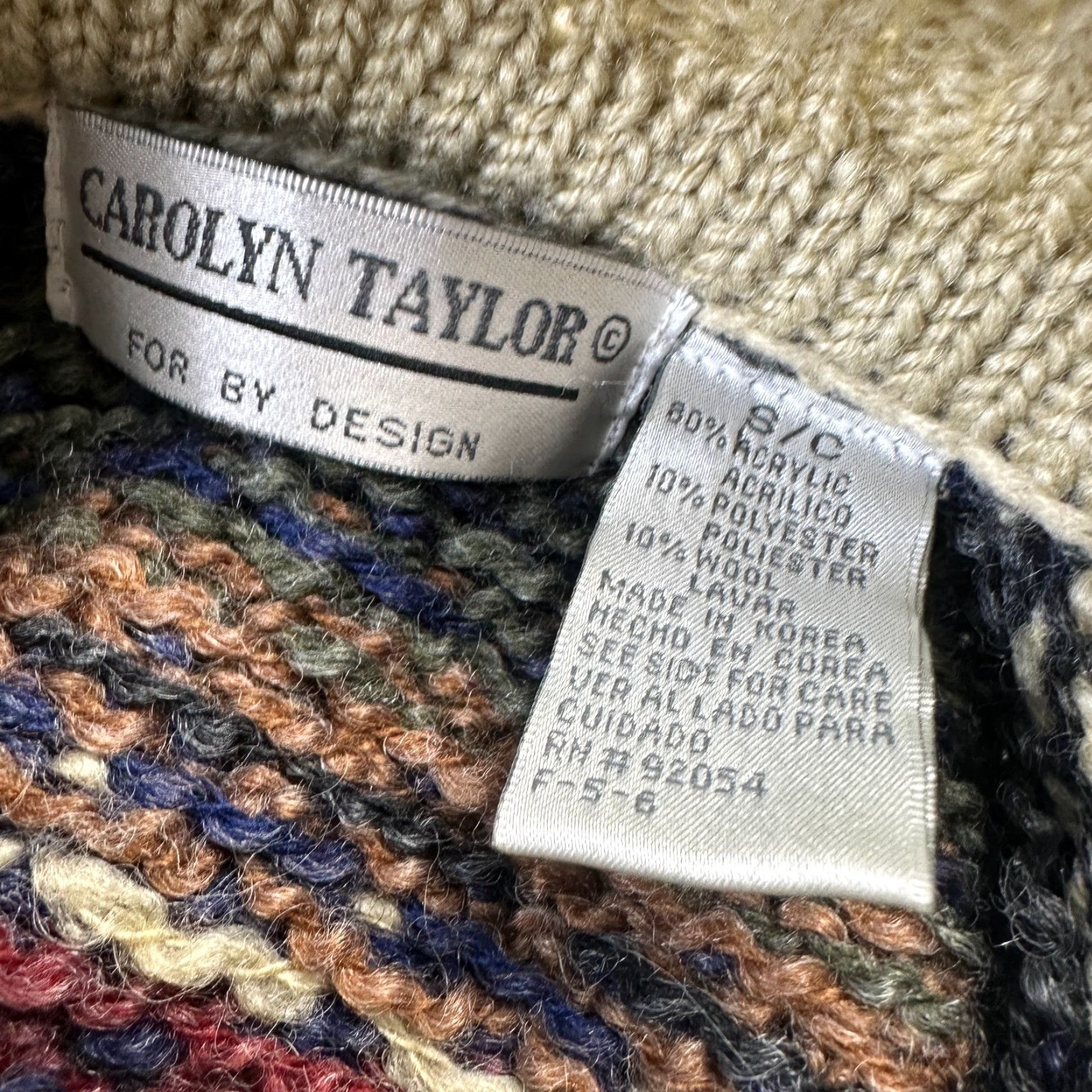 Vintage VINTAGE Carolyn Taylor Sweater Womens Small Fair Isle Nordic Knit Roll Neck Size S / US 4 / IT 40 - 6 Thumbnail