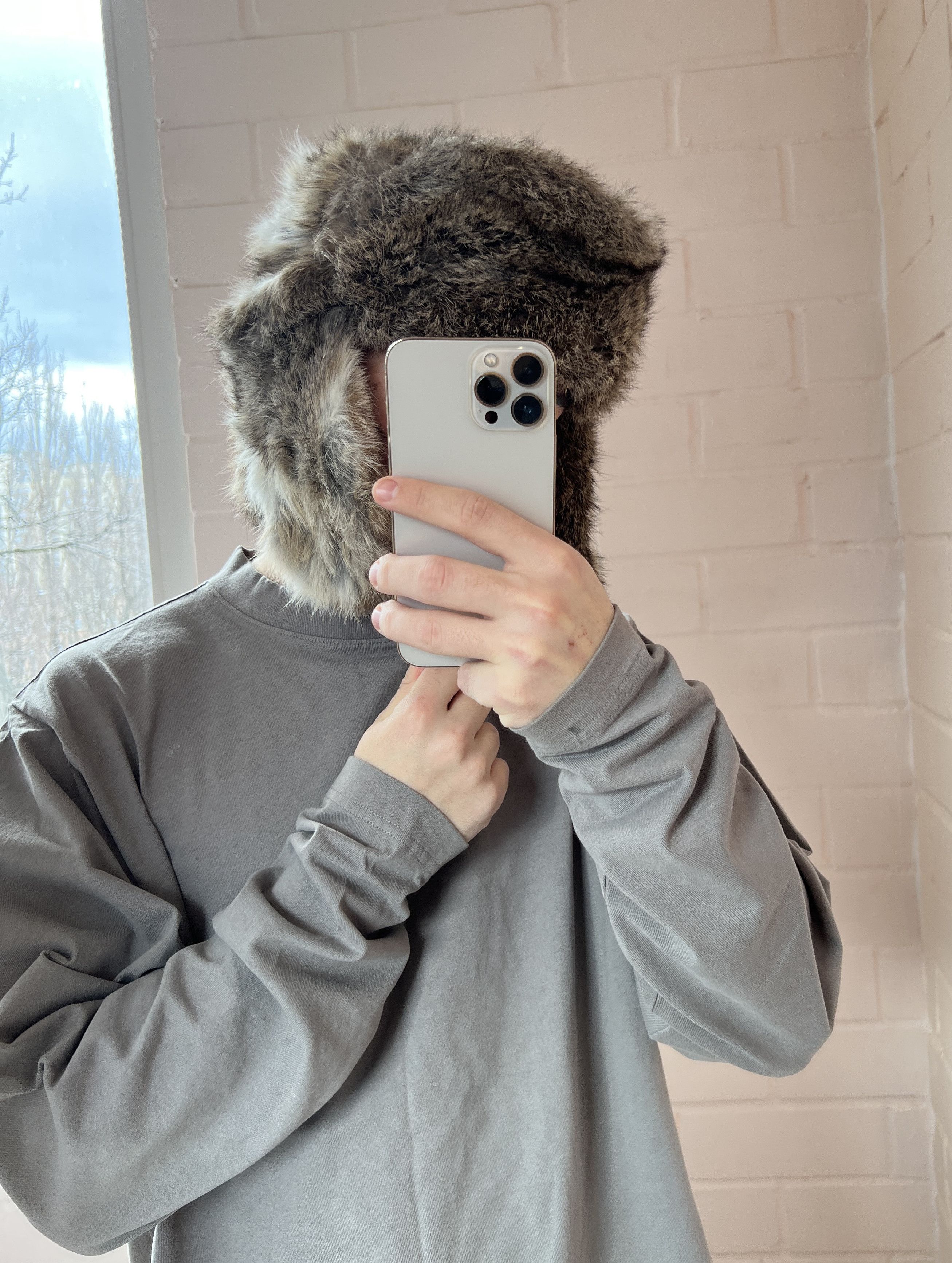 Vintage Vintage Ushanka Floppy Ears Real Rabbit Fur Hat Distressed Size ONE SIZE - 2 Thumbnail
