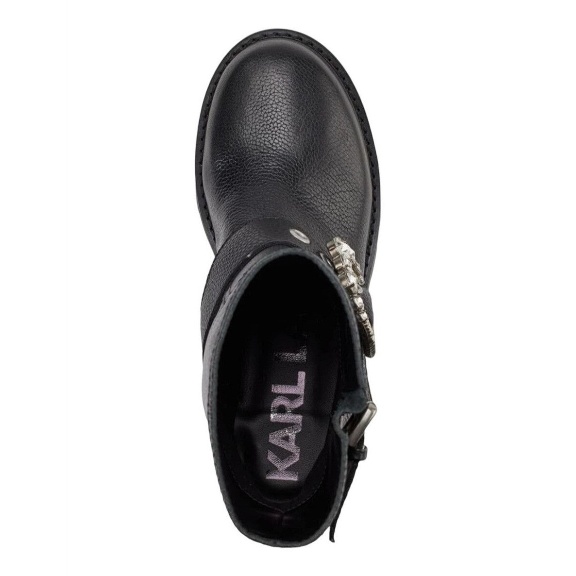 Karl Lagerfeld KARL LAGERFELD / Marceau / Black / Lug-Sole / Combat Boot / Size US 9 / IT 39 - 4 Thumbnail