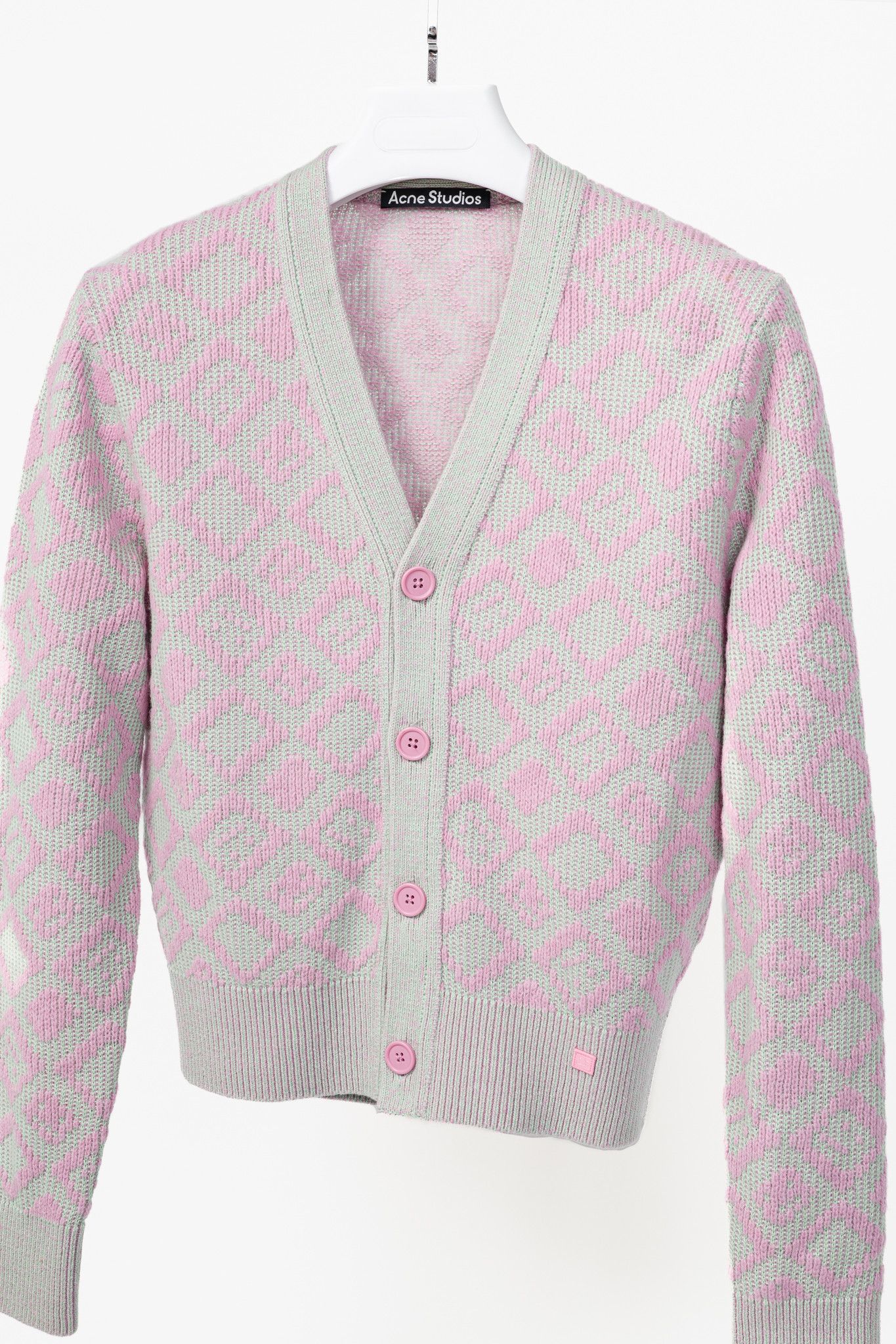 Acne Studios Acne Studios Face Tiles Wool-Blend Cardigan Size XS / US 0-2 / IT 36-38 - 3 Thumbnail