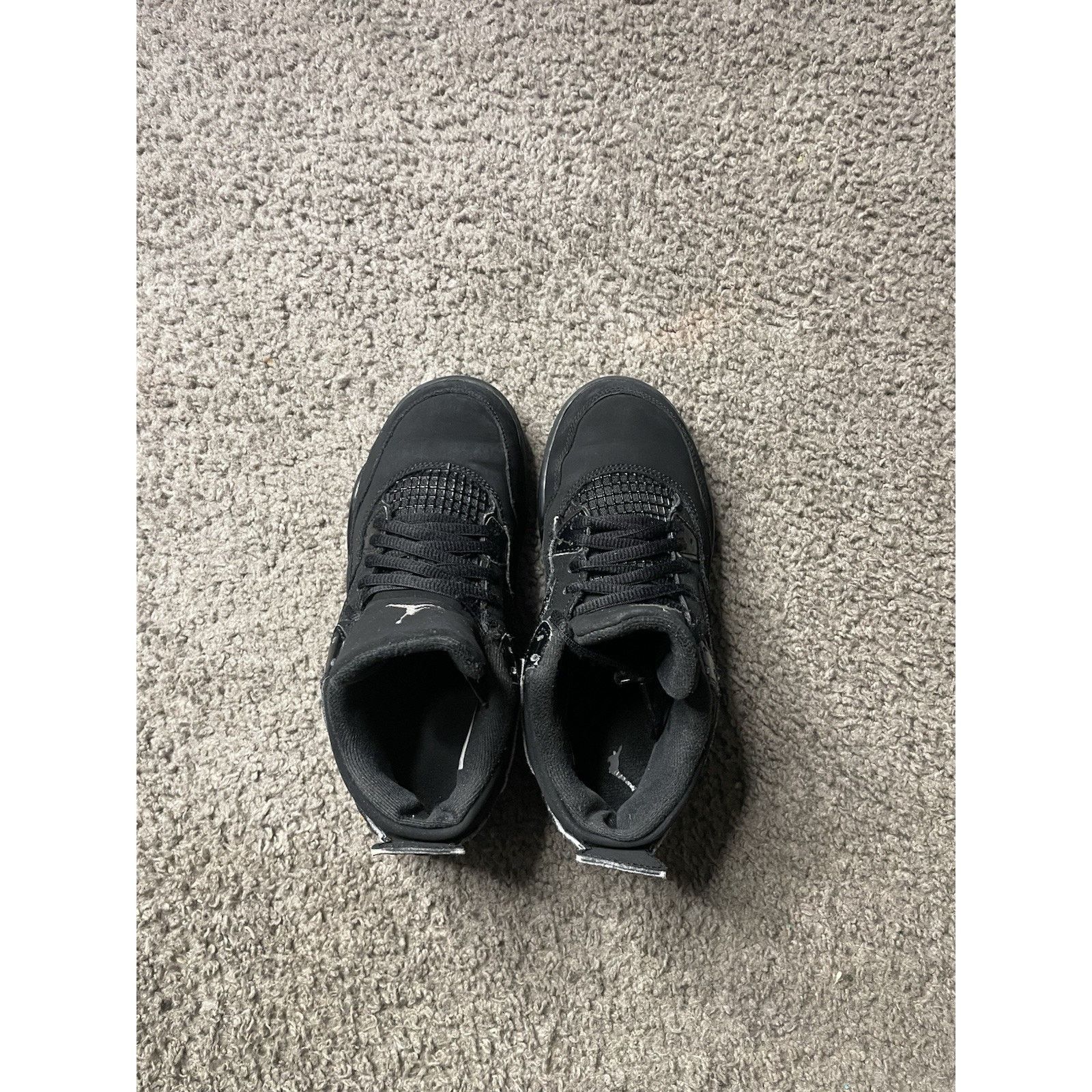 Nike Size 2y- Nike Air Jordan 4 Retro Black Cat 2020 BQ7669-010 Size US 5 / EU 37 - 4 Thumbnail