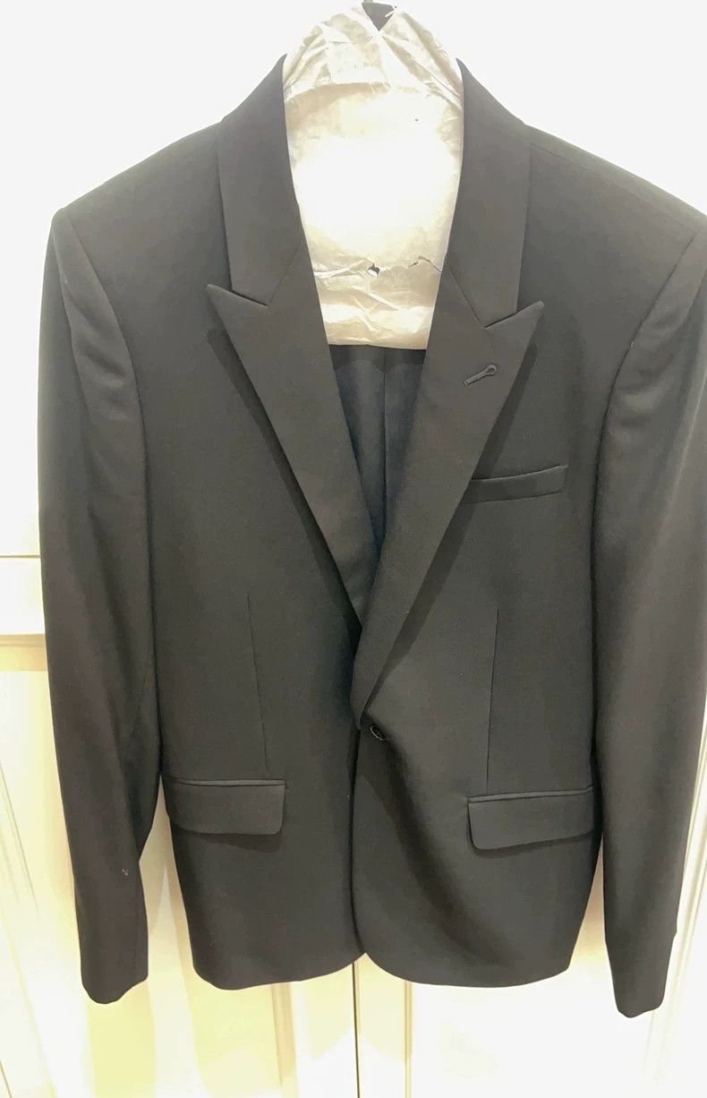 Saint Laurent Paris Saint Laurent Paris Black smoking blazer Size 48R - 2 Thumbnail