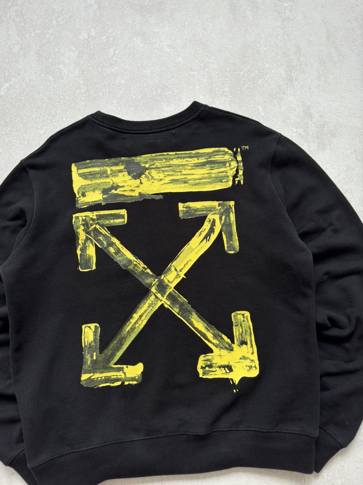 Designer × Off-White Off-White Black Sweatshirt Acrylic Arrow Big Logo Size US L / EU 52-54 / 3 - 2 Thumbnail