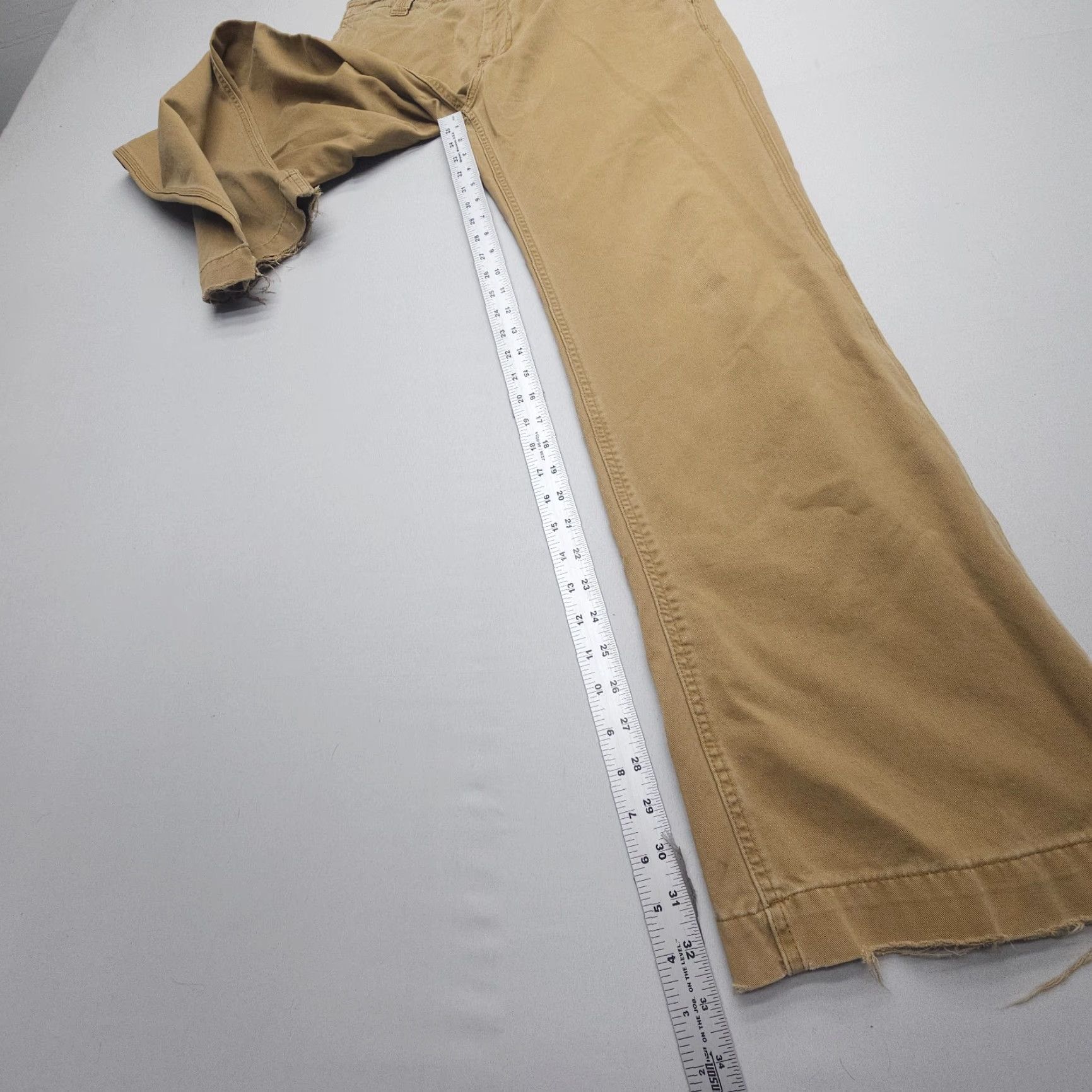 Gap Gap Pants Khakis Mens 34 x 34 Tan Brown Cotton Twill 90s Outdoor Logo Pocket Regular Straight Front Jeans N/A Size US 34 / EU 50 - 5 Thumbnail
