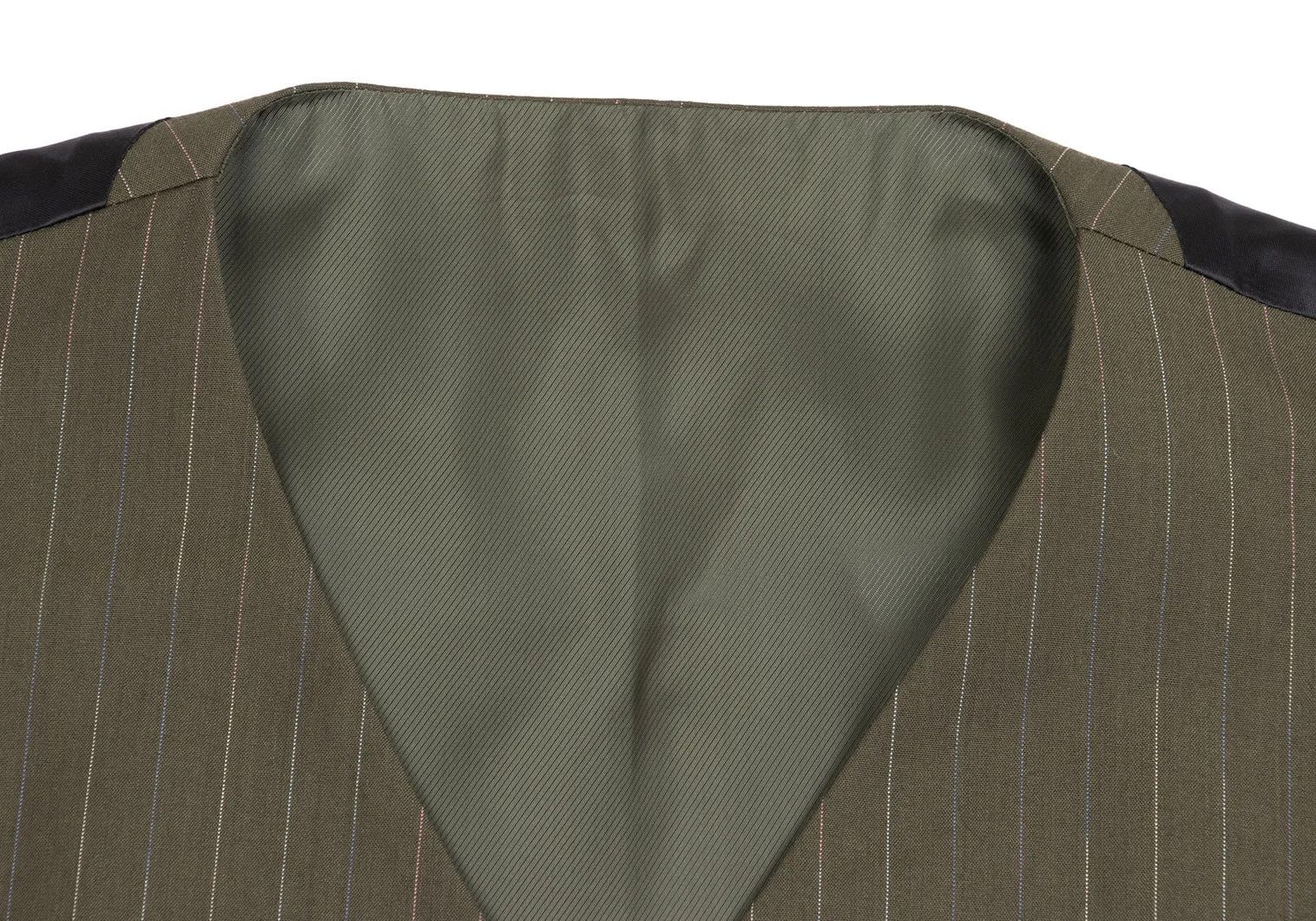 Jean Paul Gaultier Colorful Stripe Wool Cotton Vest in Khaki and Others Size US M / EU 48-50 / 2 - 3 Thumbnail