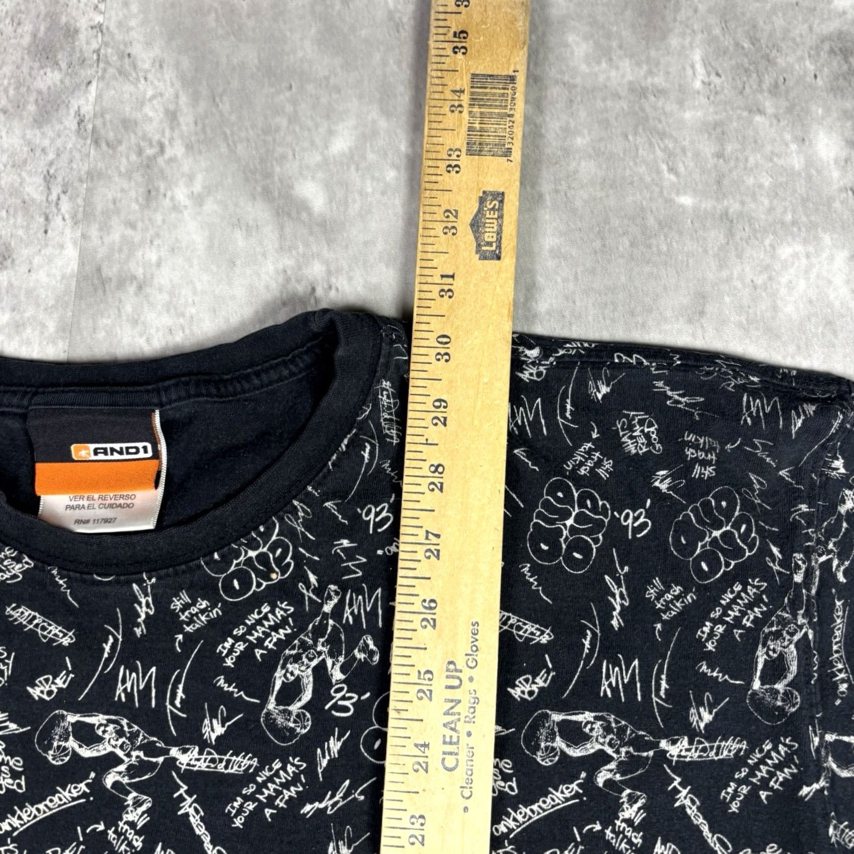 Vintage VINTAGE AND1 T-Shirt Adults 2XL Black Crew Neck Graphic Print Short Sleeve 90s Football Angel 5 Seconds of Summer Mens Size US XXL / EU 58 / 5 - 4 Thumbnail