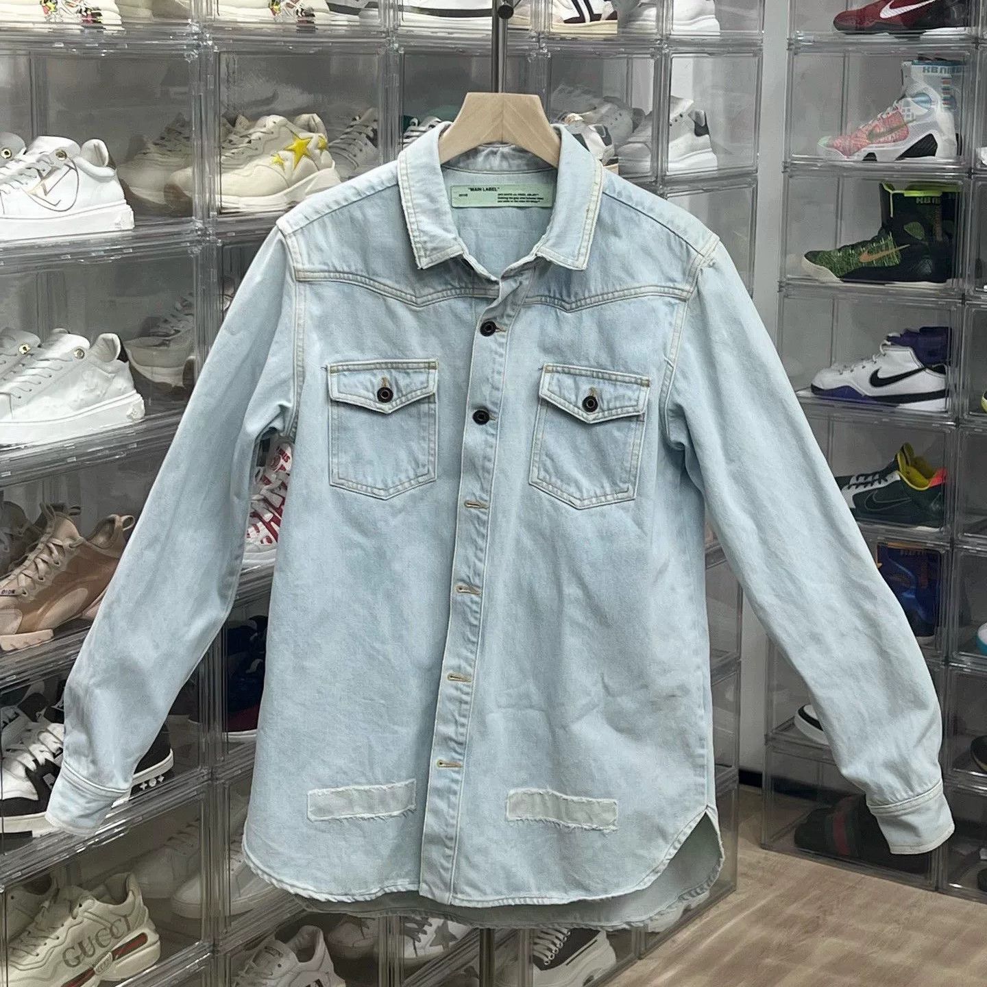 Off-White Off-White White Denim Jacket Outerwear Size US M / EU 48-50 / 2 - 1 Thumbnail