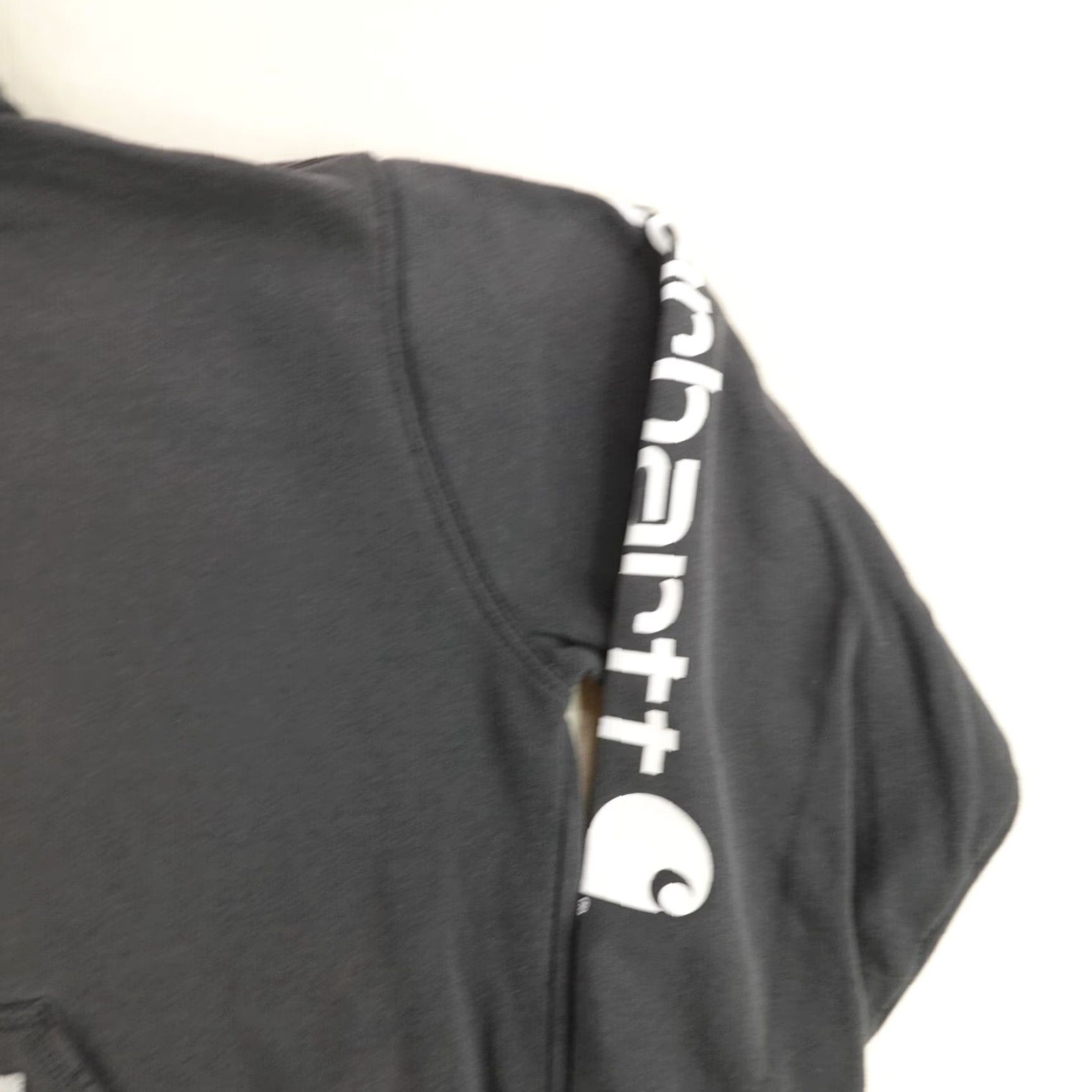 Carhartt Carhartt Hoodie Mens Large Black Loose Fit Midweight Sleeve Sweatshirt Logo Pullover Size US L / EU 52-54 / 3 - 5 Thumbnail