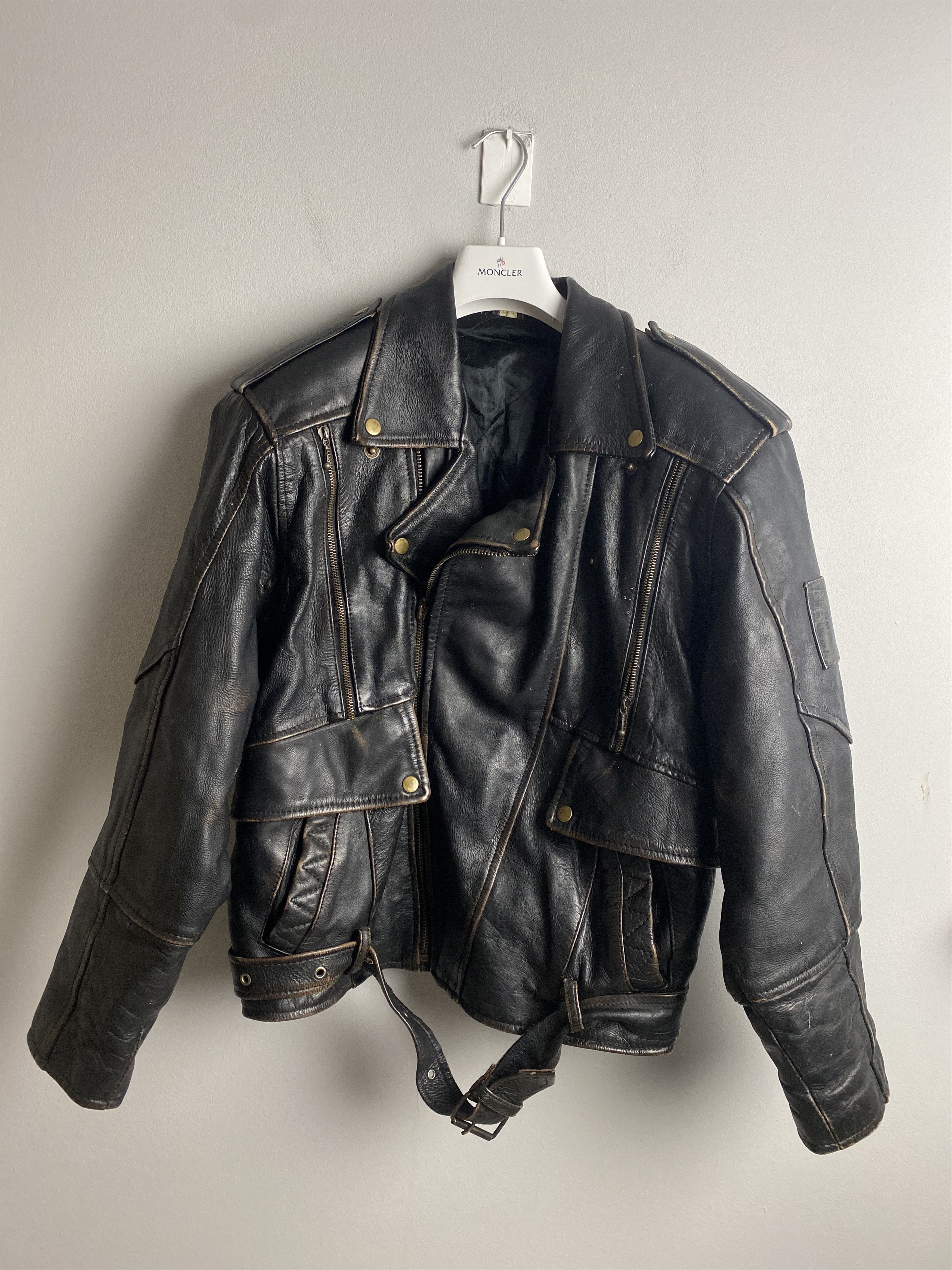 Leather × Vintage Vintage Leather jacket biker Army USA Cowboy Size US M / EU 48-50 / 2 - 1 Thumbnail