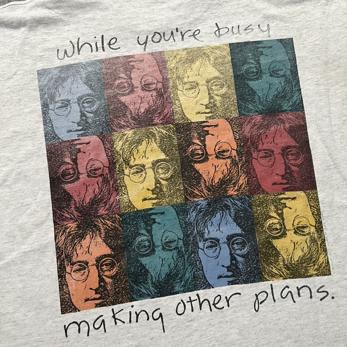 Vintage VTG John Lennon Life Is What Happens To You Pop Art T Shirt Size US XL / EU 56 / 4 - 4 Thumbnail