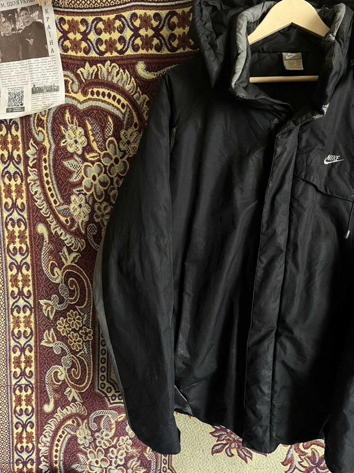 Nike 🖤 VINTAGE NIKE SWOOSH TECH PARKA – ARCHIVE STREETWEAR Y2K Size US XL / EU 56 / 4 - 3 Thumbnail