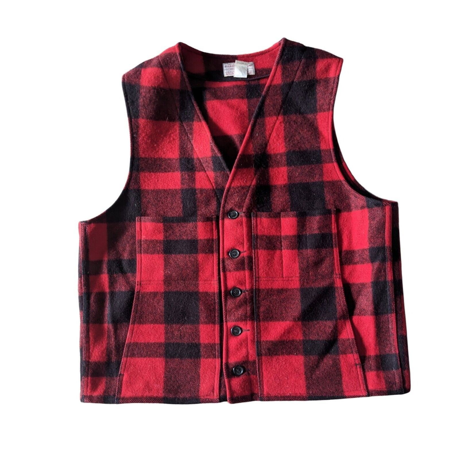 Filson Filson Red Mackinaw Style 20 Vest 100% Virgin Wool Men's 48 Size US M / EU 48-50 / 2 - 1 Thumbnail