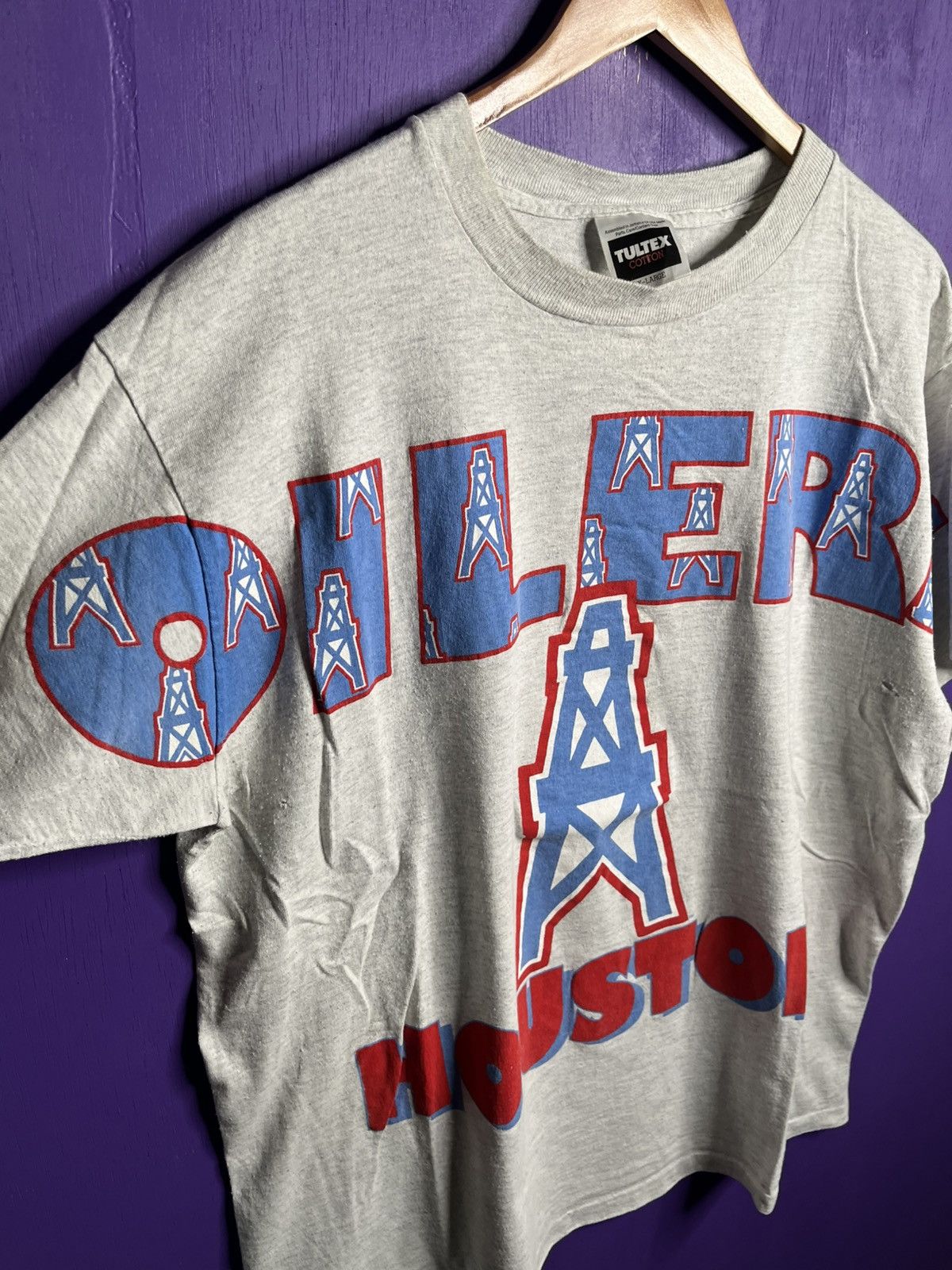 NFL × Vintage Vintage 1994 Houston oilers big logo t-shirt Size US XL / EU 56 / 4 - 3 Thumbnail