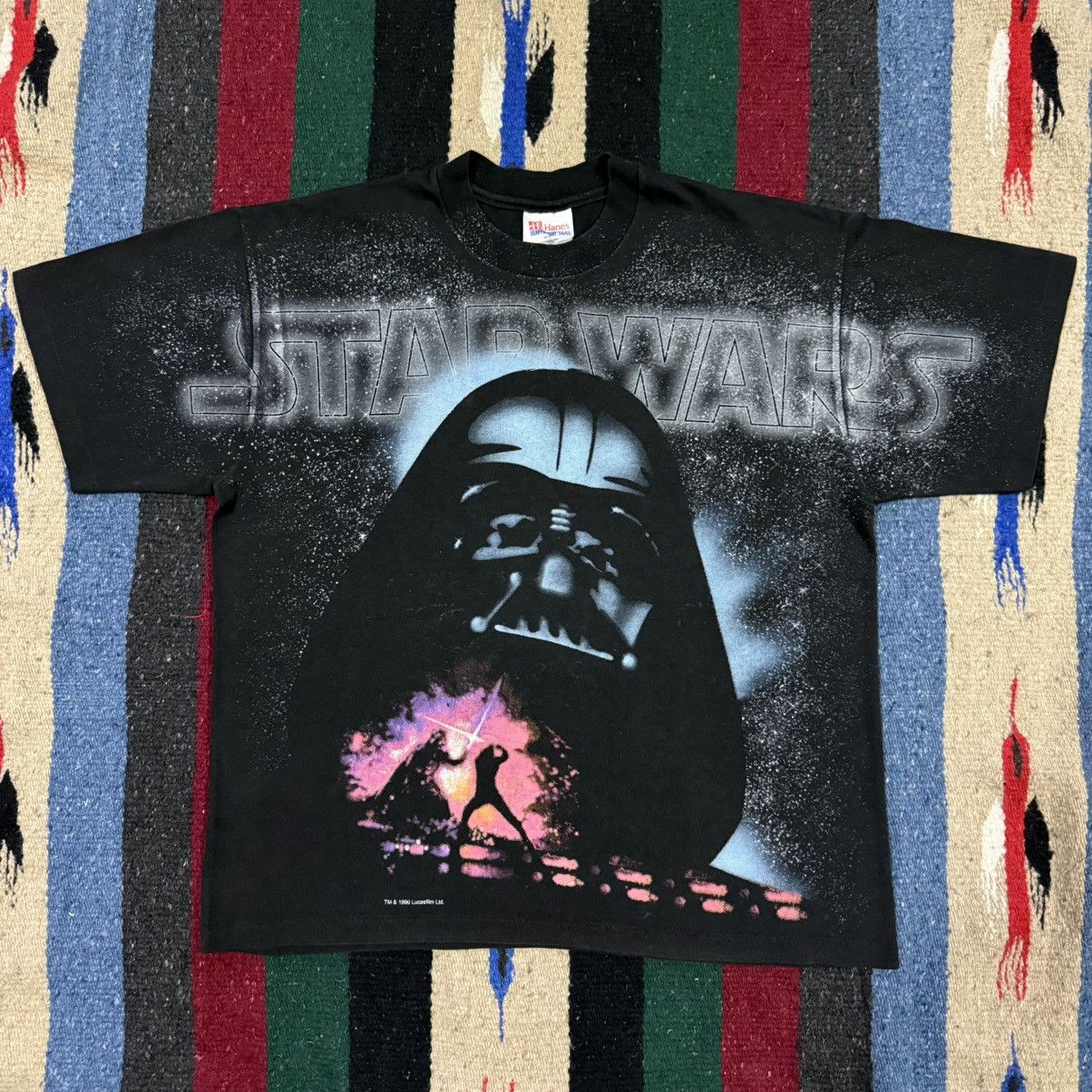 Star Wars Vtg 90s DARTH VADER STAR WARS Movie Tee Size US S / EU 44-46 / 1 - 2 Thumbnail