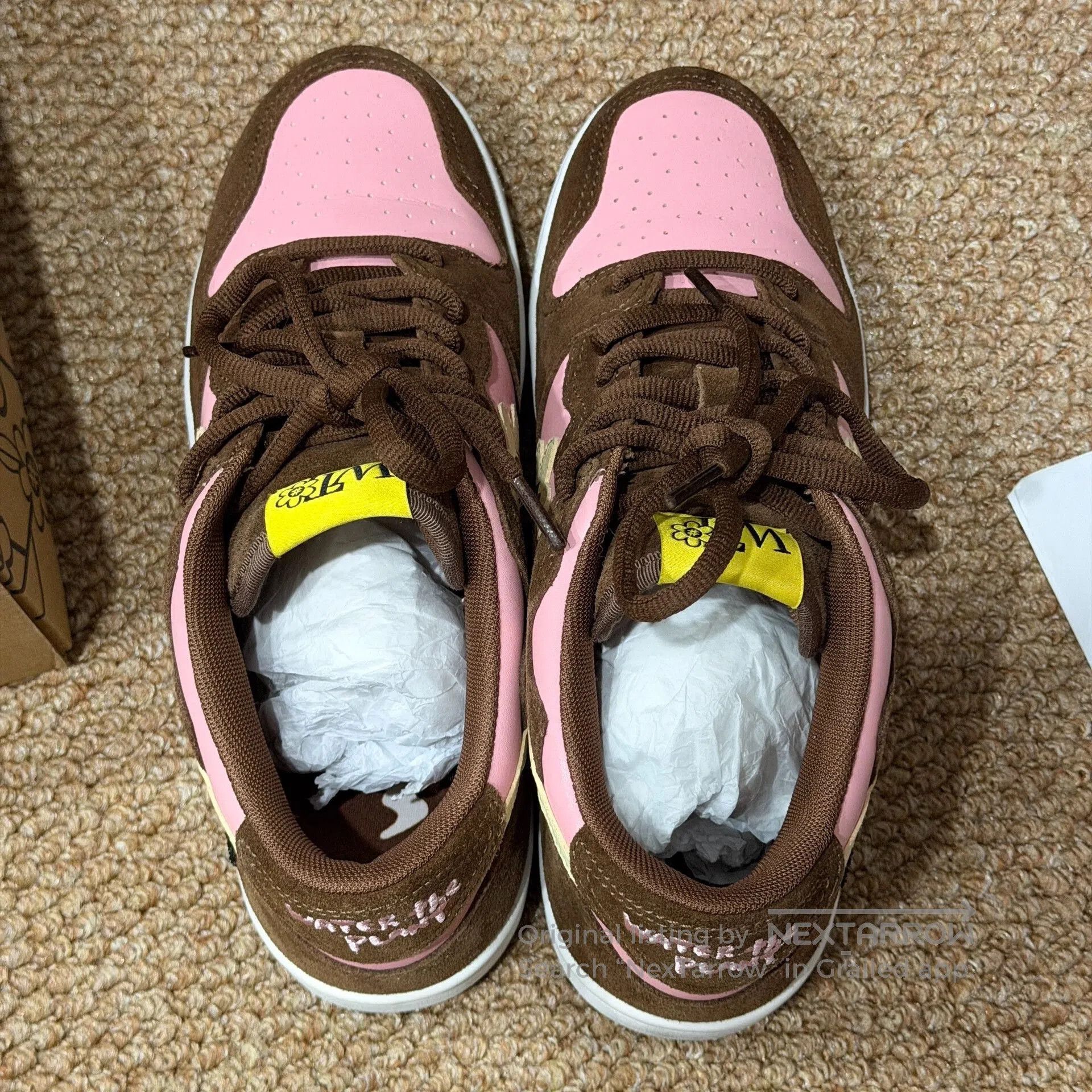 Other Retro Stylish Low-Top Sneakers in Pink. Size US 8 / EU 41 - 4 Thumbnail