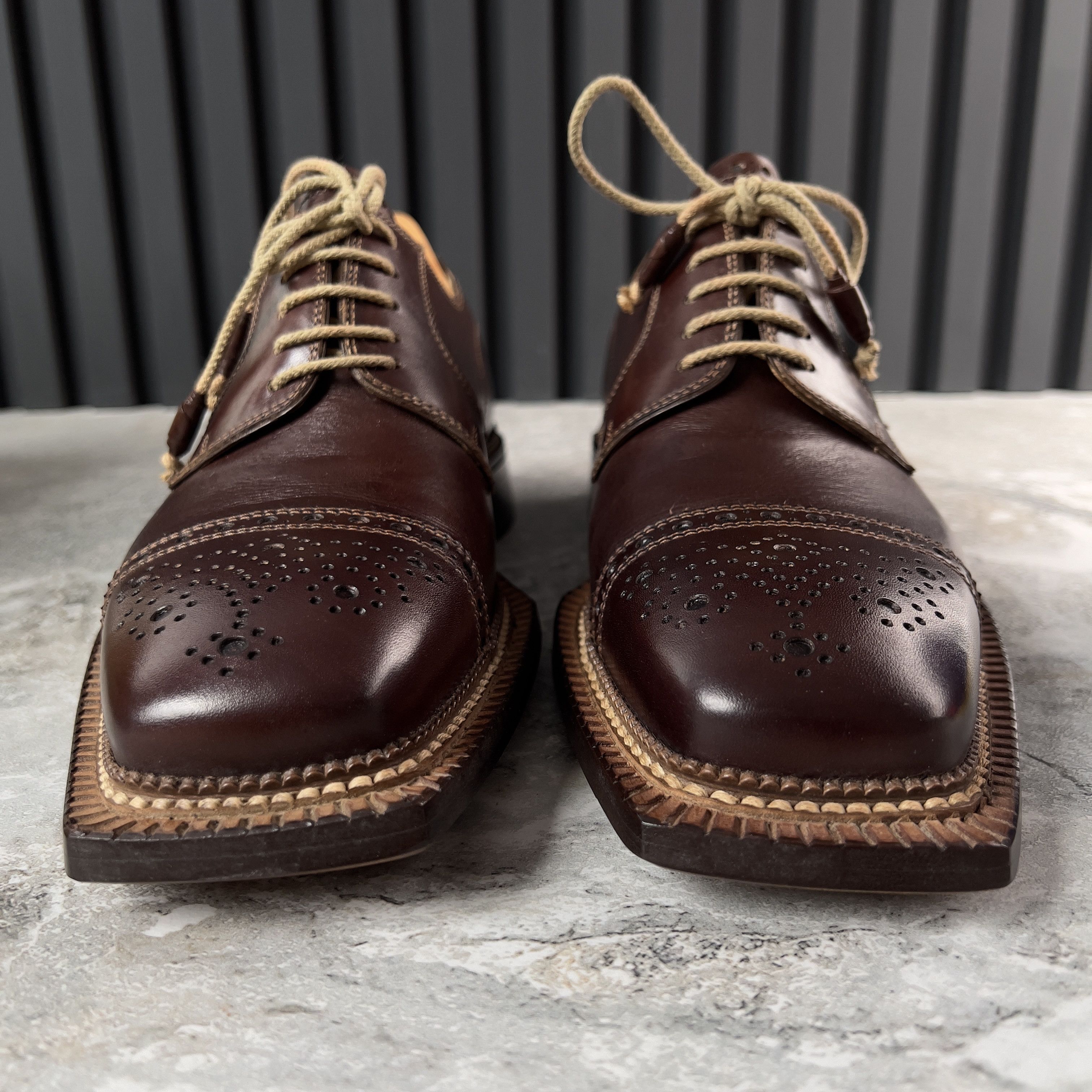 Berluti Stefano Branchini Calzoleria Brown Norvegese Cap Toe Derby Size US 9 / EU 42 - 6 Thumbnail