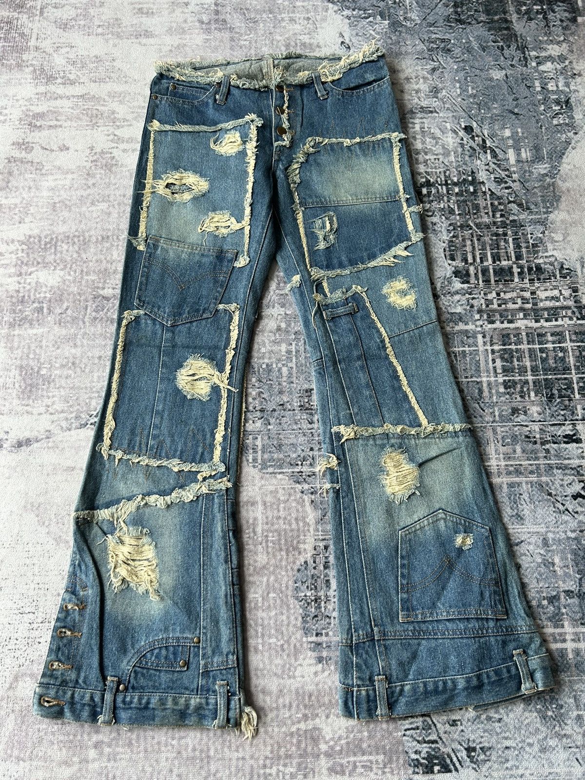 Designer Patchwork Jeans Style