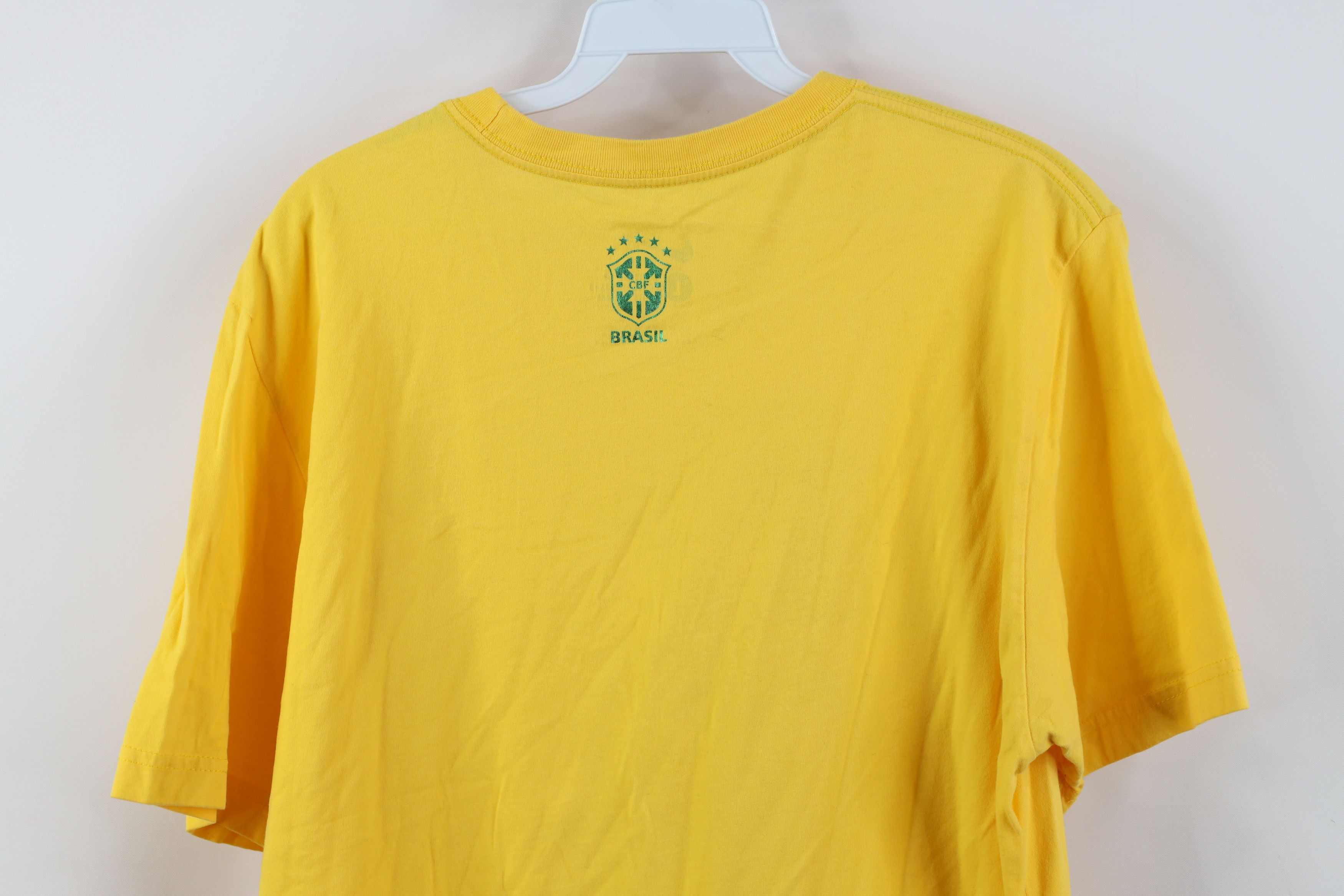 Nike Nike Metallic Foil Brasil Brazil World Cup Soccer T-Shirt Size US L / EU 52-54 / 3 - 13 Thumbnail