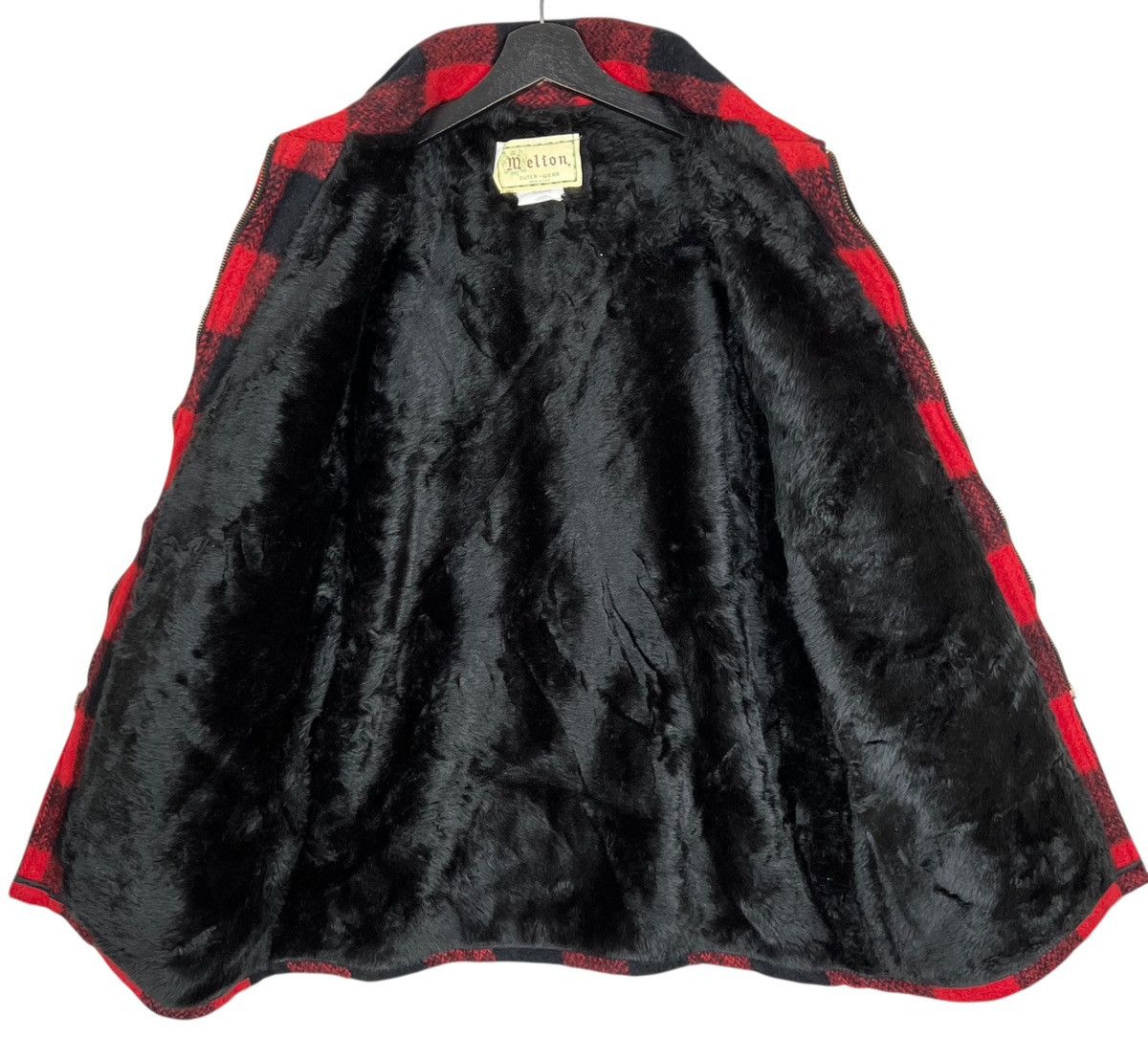 Vintage Vintage 90s Melton Checkered Zipper Winter Jacket Size US L / EU 52-54 / 3 - 7 Thumbnail