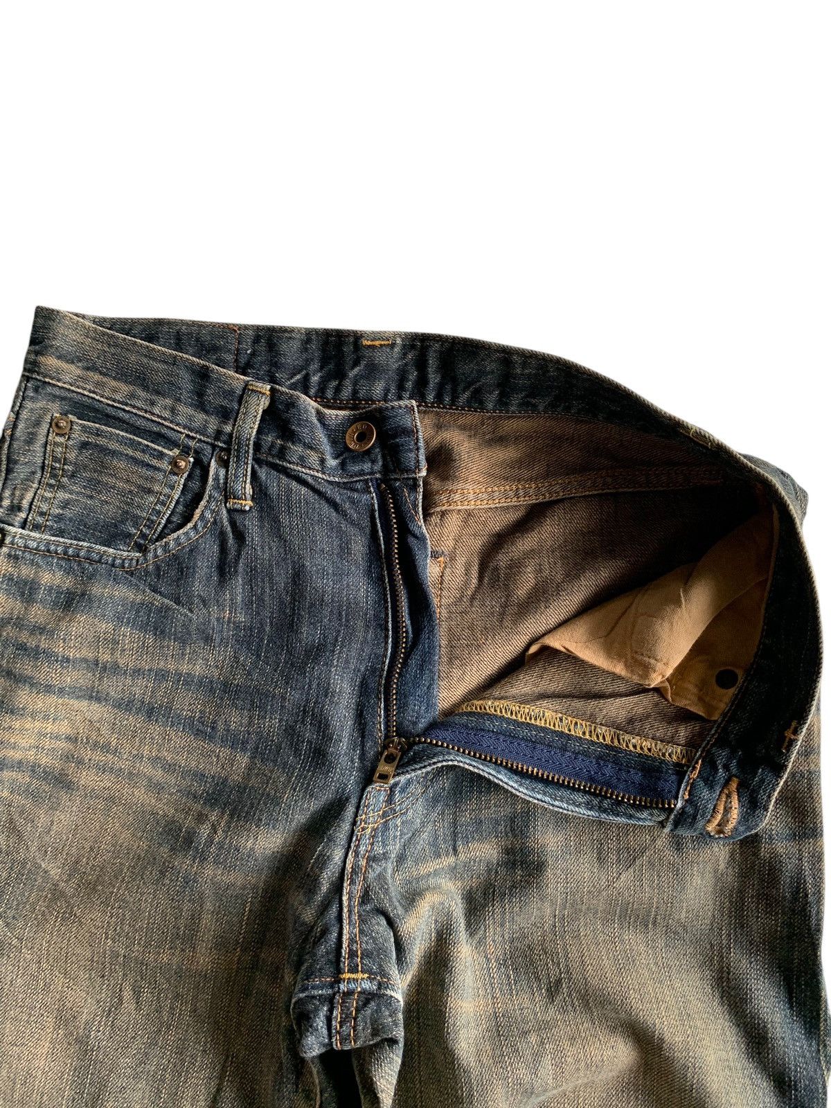 Japanese Brand × Kapital × Vintage VINTAGE EDWIN 505ZX SELVEDGE FADED&RUSTY DISTRESSED DENIM Size US 30 / EU 46 - 15 Thumbnail